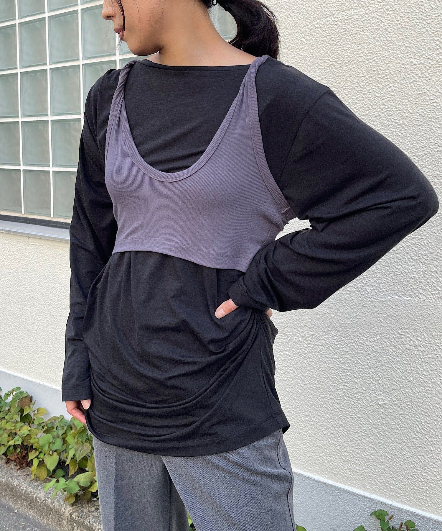 OUTLET(アウトレット) 【Pasterip】Loose tee& Twist tank
