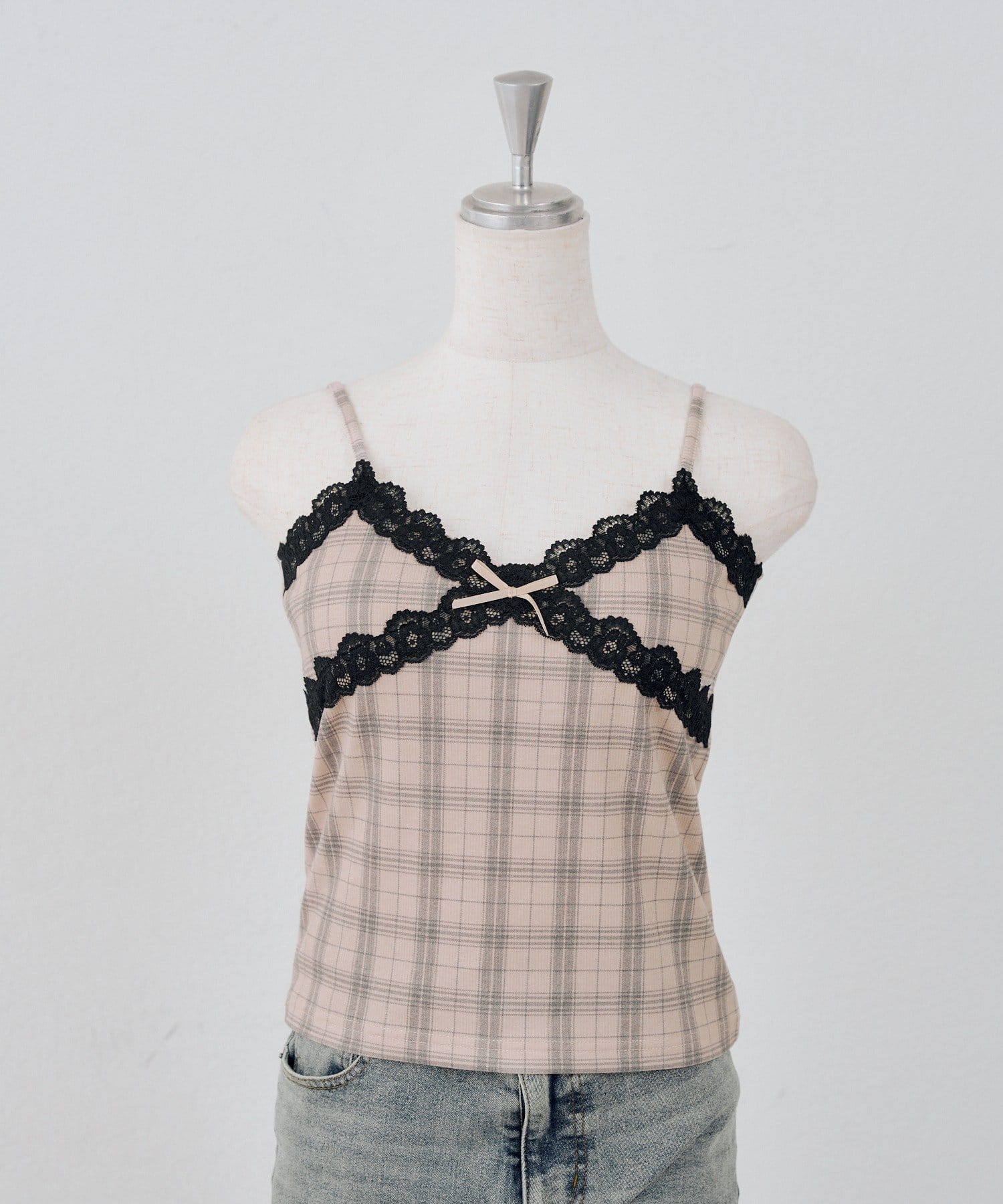 NICE CLAUP / OLIVE des OLIVE OUTLET(ナイスクラップ  / オリーブ デ オリーブ アウトレット) 【continuer】カップ付きレースキャミセットレースカーディガン
