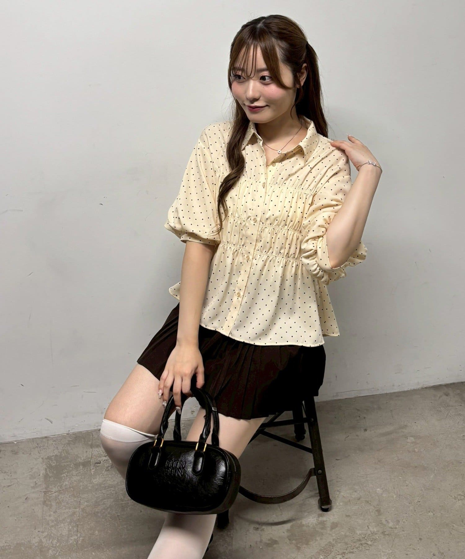 NICE CLAUP / OLIVE des OLIVE OUTLET(ナイスクラップ  / オリーブ デ オリーブ アウトレット) 【RMAF】ロゴミニボストンバッグ