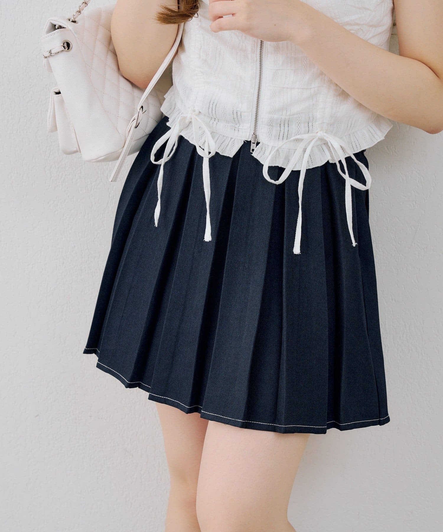 NICE CLAUP / OLIVE des OLIVE OUTLET(ナイスクラップ  / オリーブ デ オリーブ アウトレット) 【continuer】ミニプリーツスカート