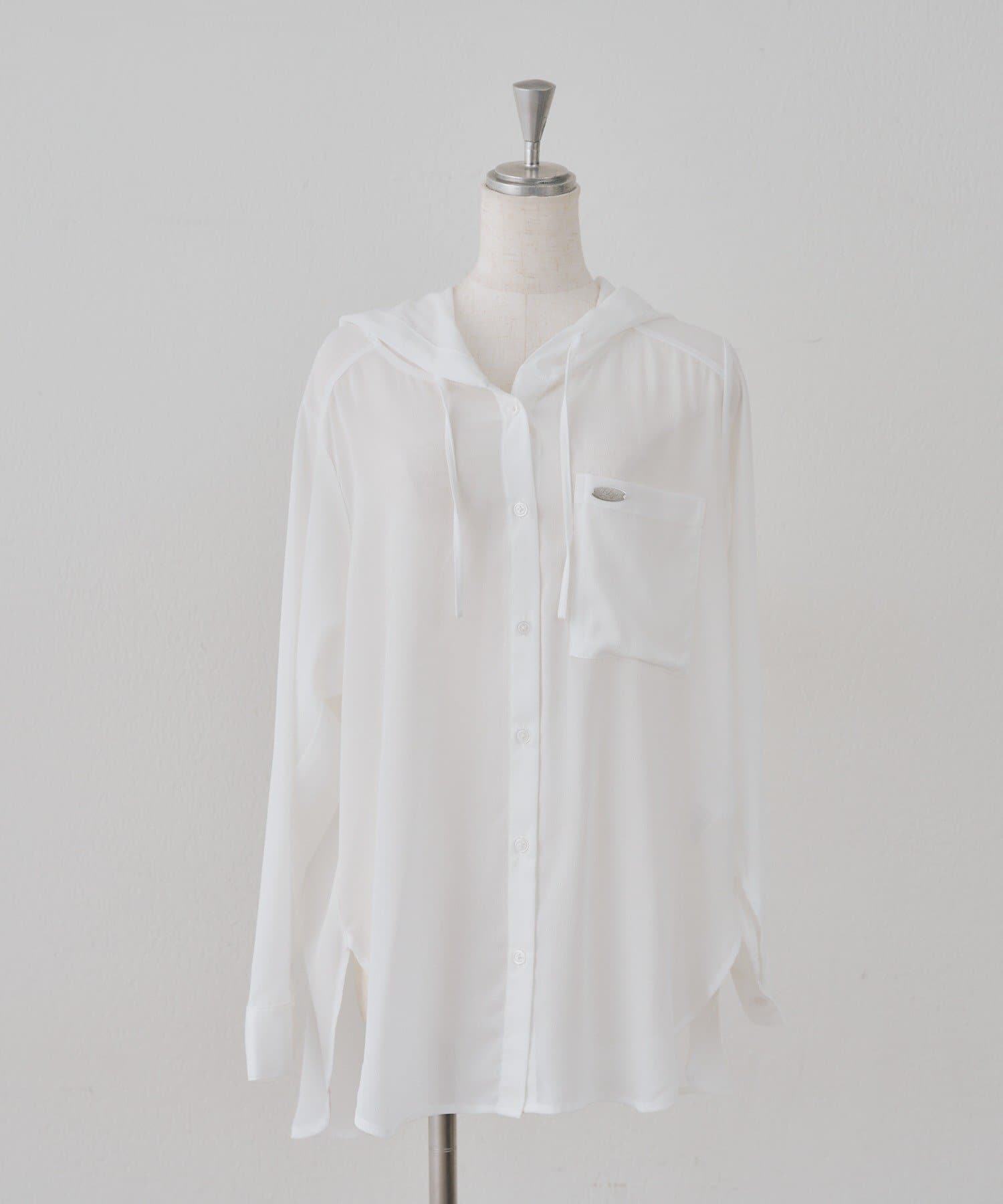 NICE CLAUP / OLIVE des OLIVE OUTLET(ナイスクラップ  / オリーブ デ オリーブ アウトレット) 【continuer】フード付ビッグシャツ