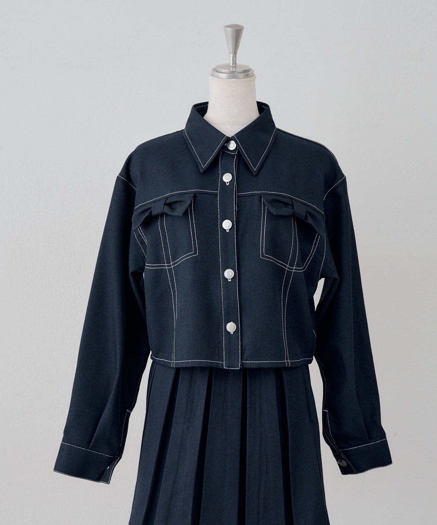 NICE CLAUP / OLIVE des OLIVE OUTLET(ナイスクラップ  / オリーブ デ オリーブ アウトレット) 【continuer】リボンブルゾン