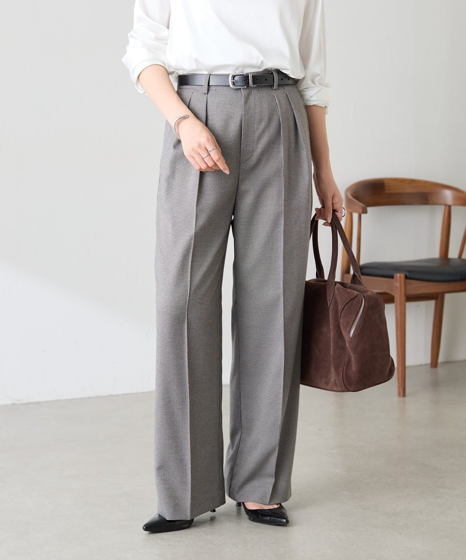 COLLAGE GALLARDAGALANTE(コラージュ ガリャルダガランテ) 【リバイバル】ウールライクワイドパンツ／カセット服