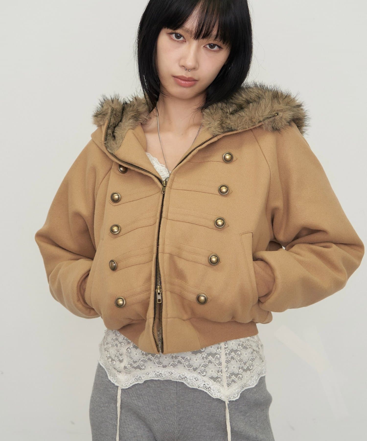 WHO’S WHO gallery(フーズフーギャラリー) 【WEB限定サイズあり/S~Lサイズ展開】ナポレオンファーブルゾン