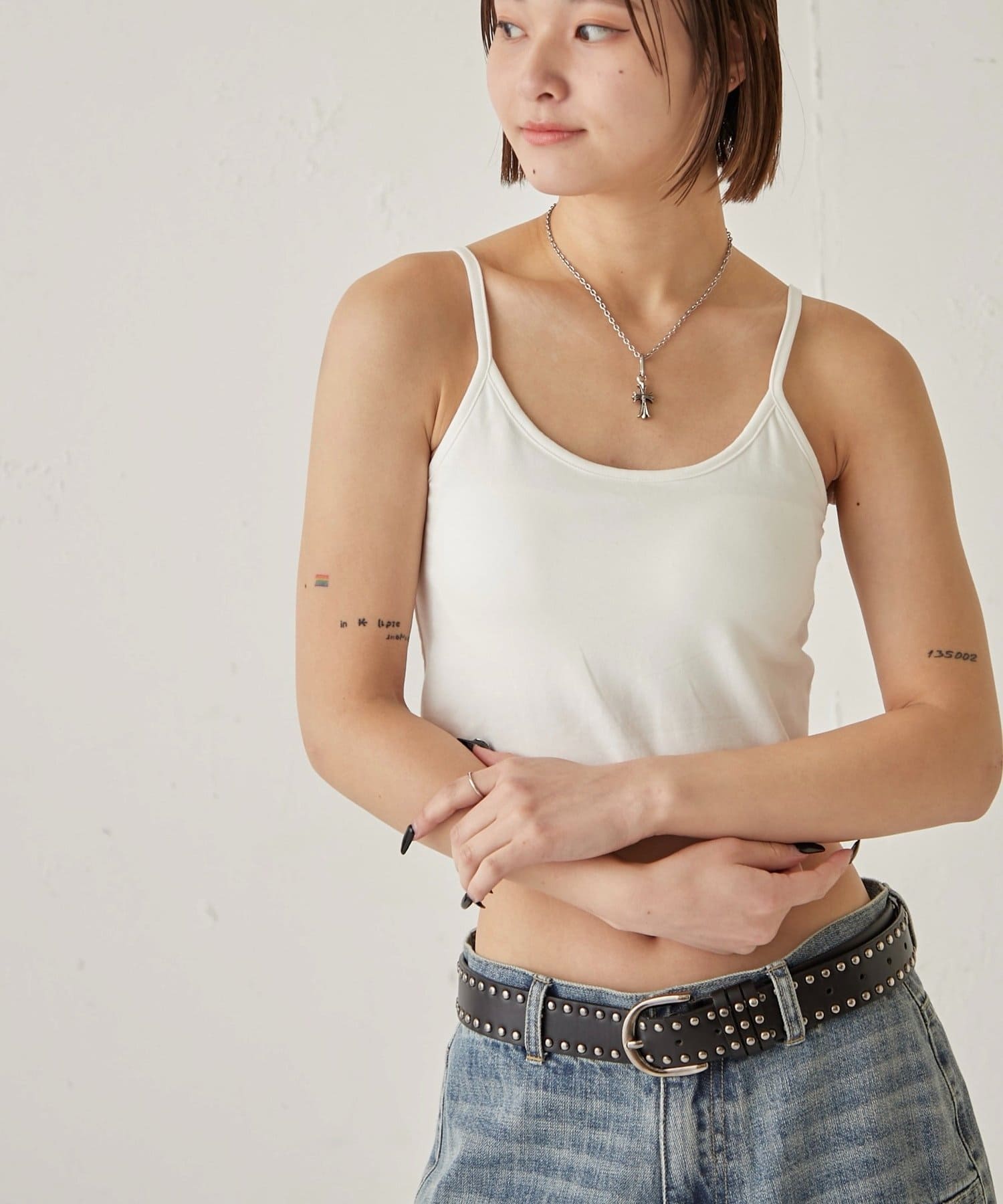 OUTLET(アウトレット) 【WHO'S WHO gallery】カップ付きキャミ