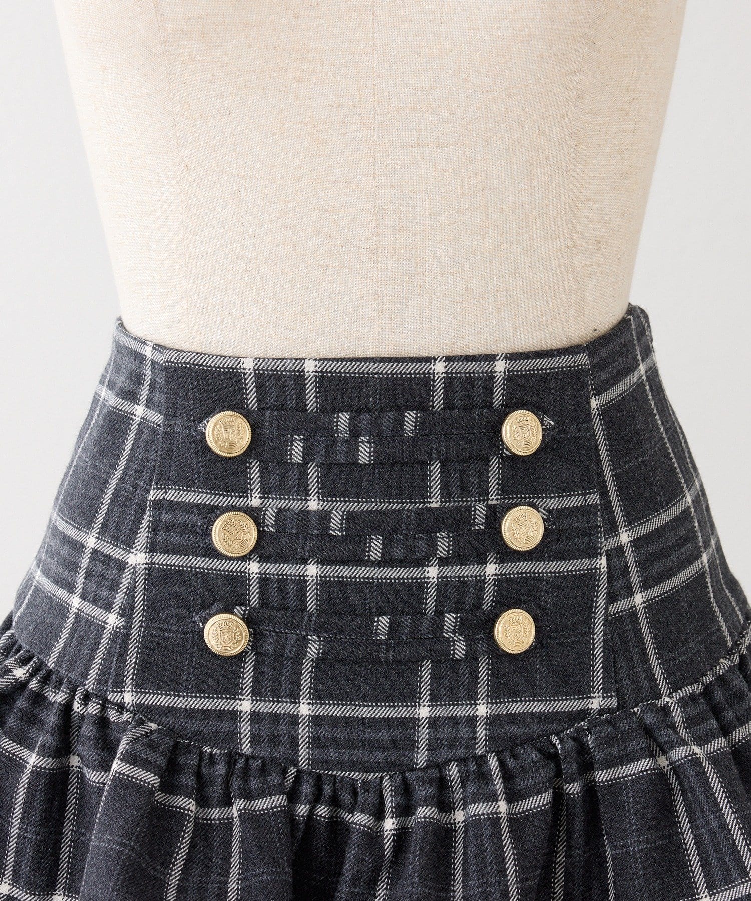 one after another NICE CLAUP(ワンアフターアナザー ナイスクラップ) 【SMサイズ展開】ナポレオンフリルミニスカート