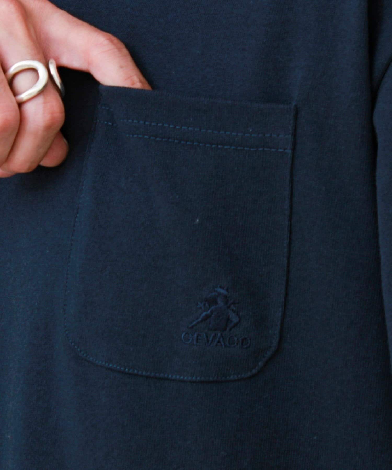 FREDY & GLOSTER(フレディ アンド グロスター) 【GEVACO/ゲバコ】ベーシックオープンエンド天竺ポケット刺繍Tシャツ