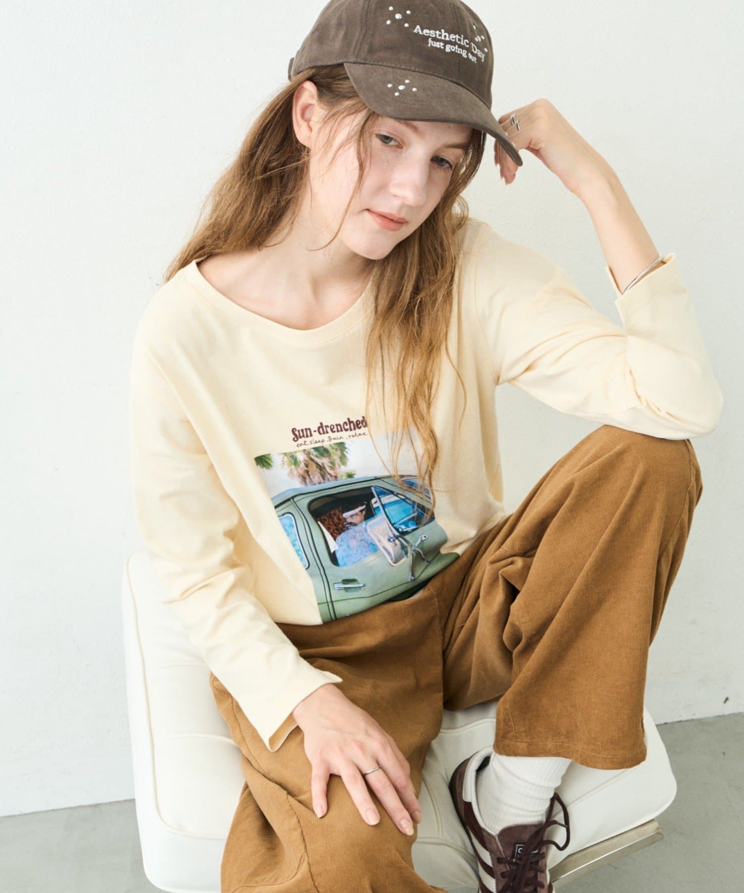 CIAOPANIC TYPY(チャオパニックティピー) ∴シアー裏毛裾ラウンドフォトTee