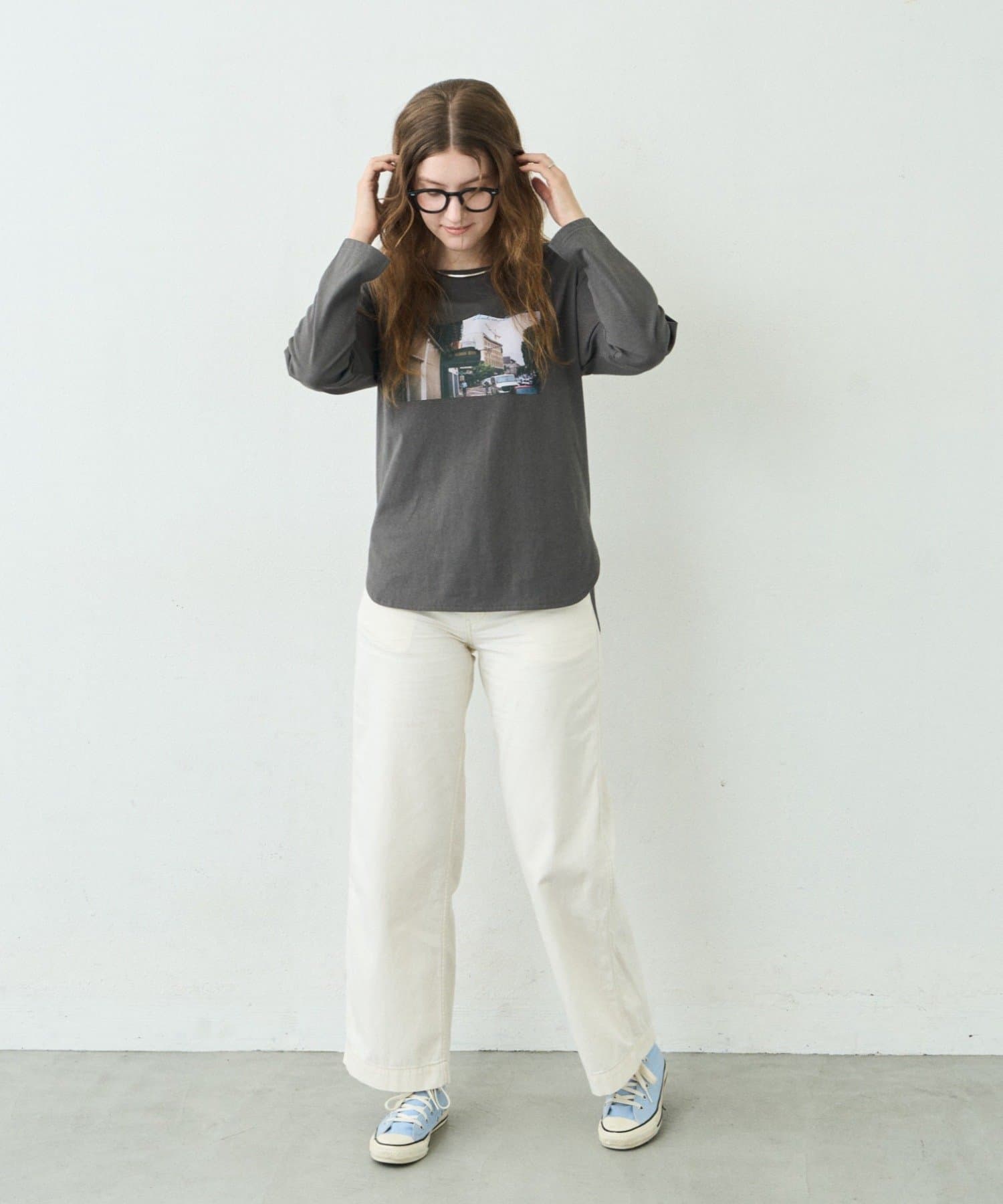 CIAOPANIC TYPY(チャオパニックティピー) ∴シアー裏毛裾ラウンドフォトTee