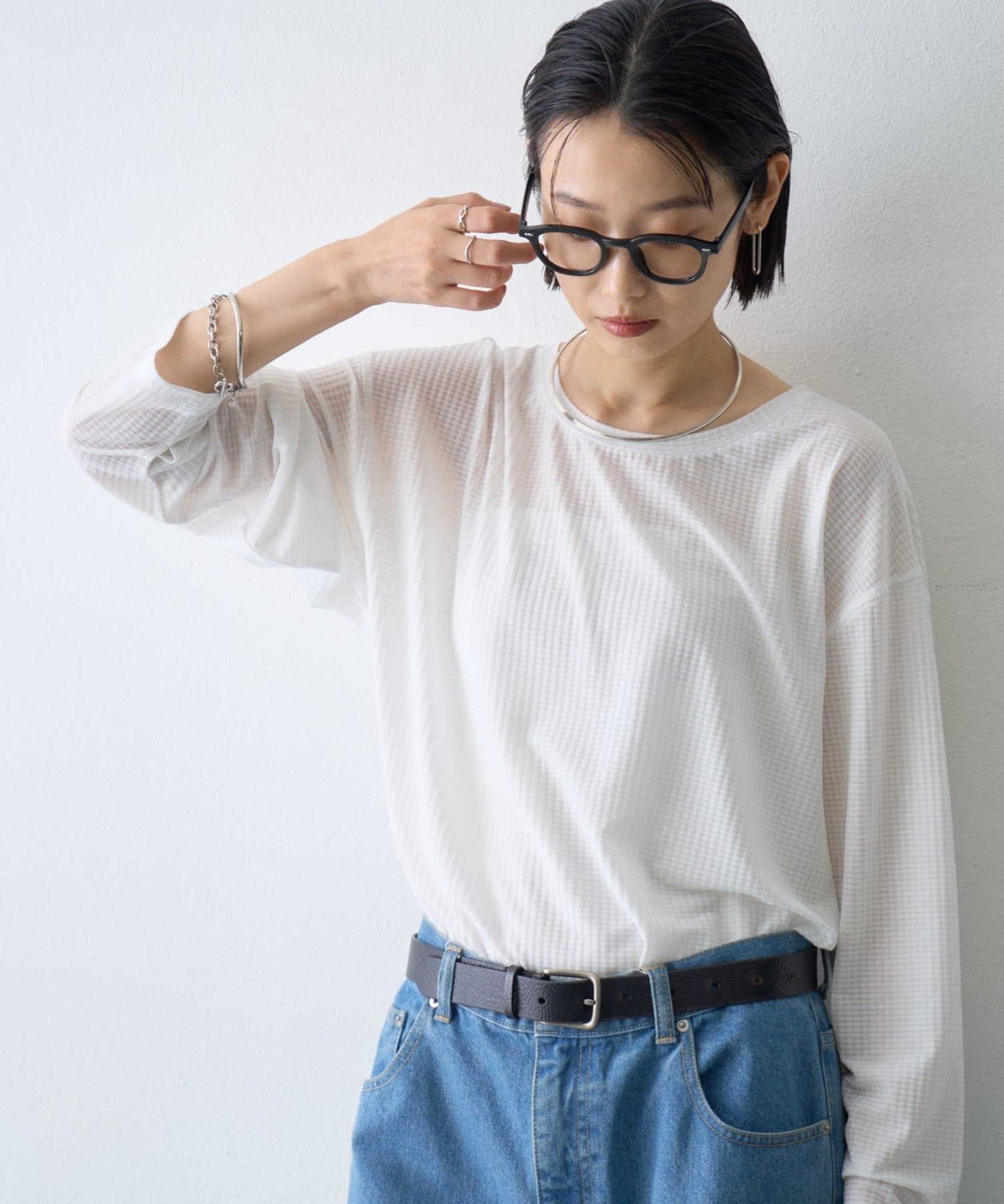 CIAOPANIC TYPY(チャオパニックティピー) ∴サイドスリットシアーワッフルTee