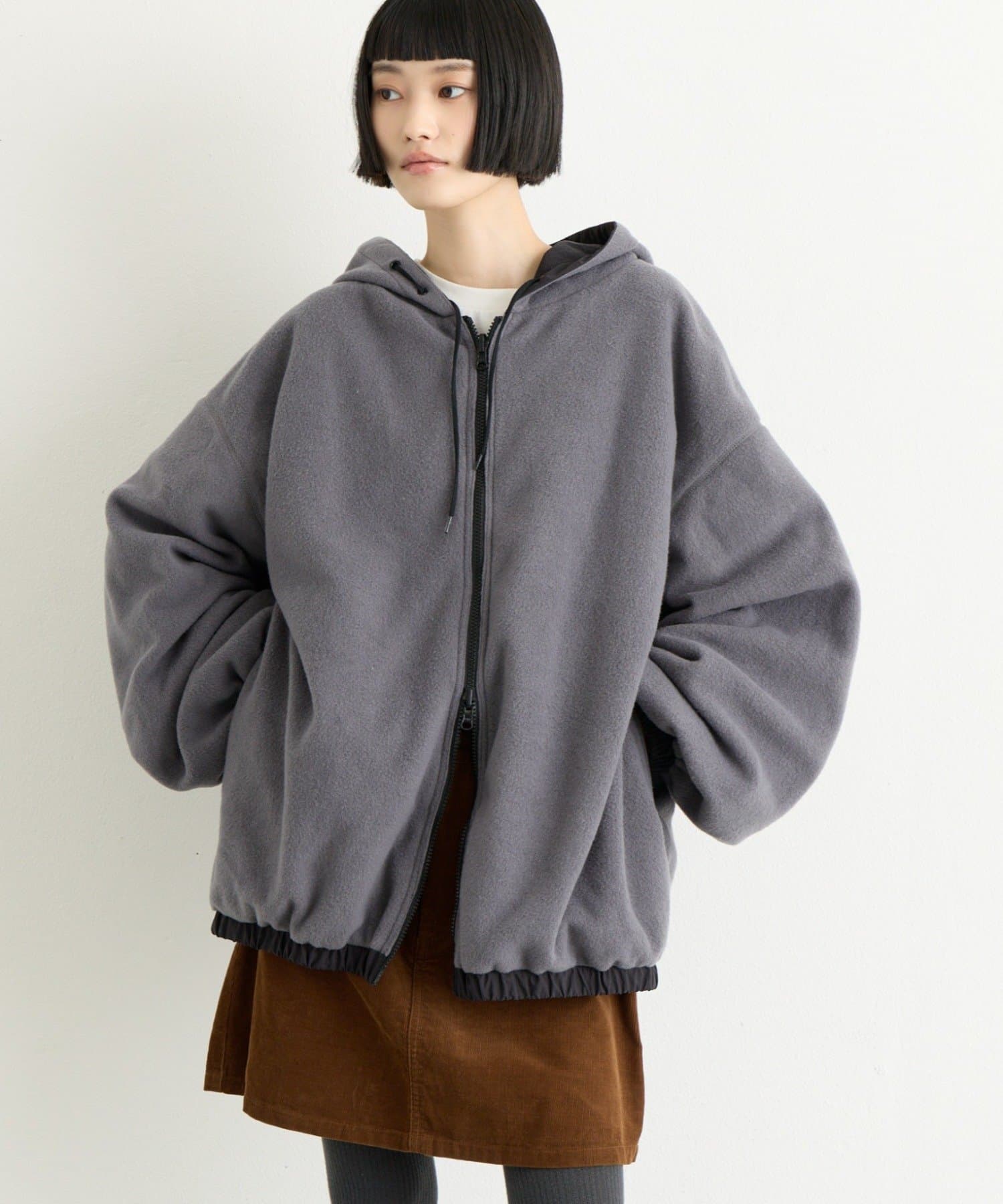 CIAOPANIC TYPY(チャオパニックティピー) ∴撥水ナイロンフリース配色リバーシブルブルゾン