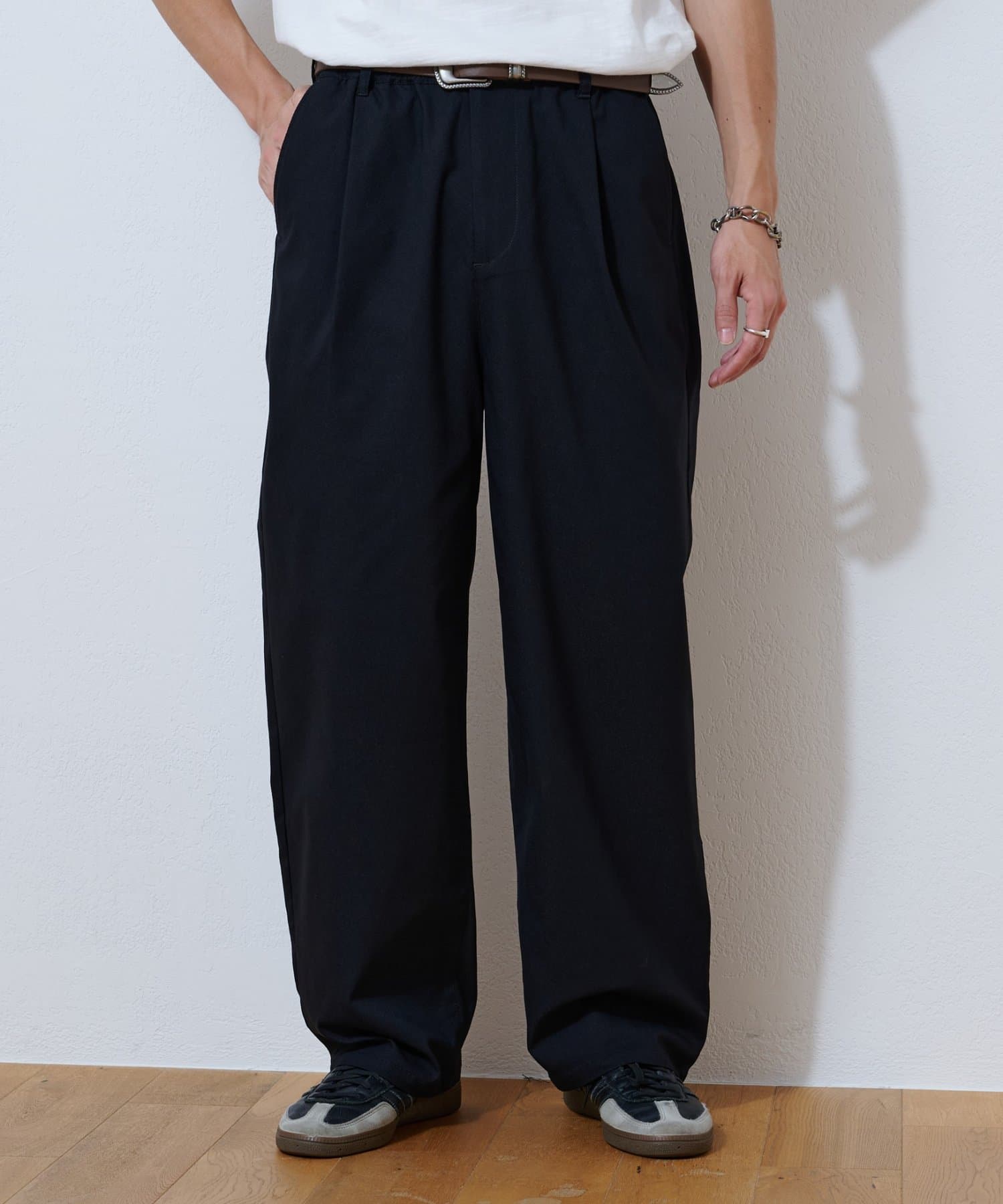 CIAOPANIC TYPY(チャオパニックティピー) ストレッチカルゼテーパードパンツ