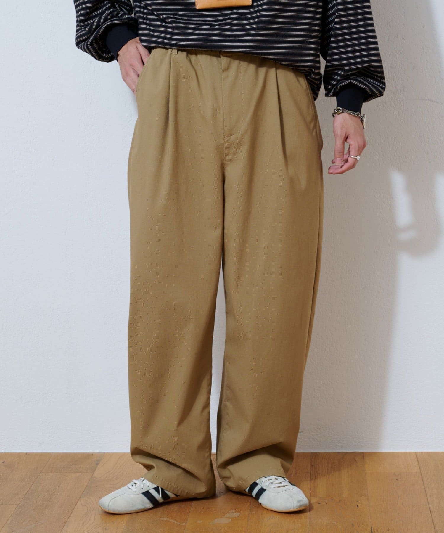 CIAOPANIC TYPY(チャオパニックティピー) ストレッチカルゼテーパードパンツ