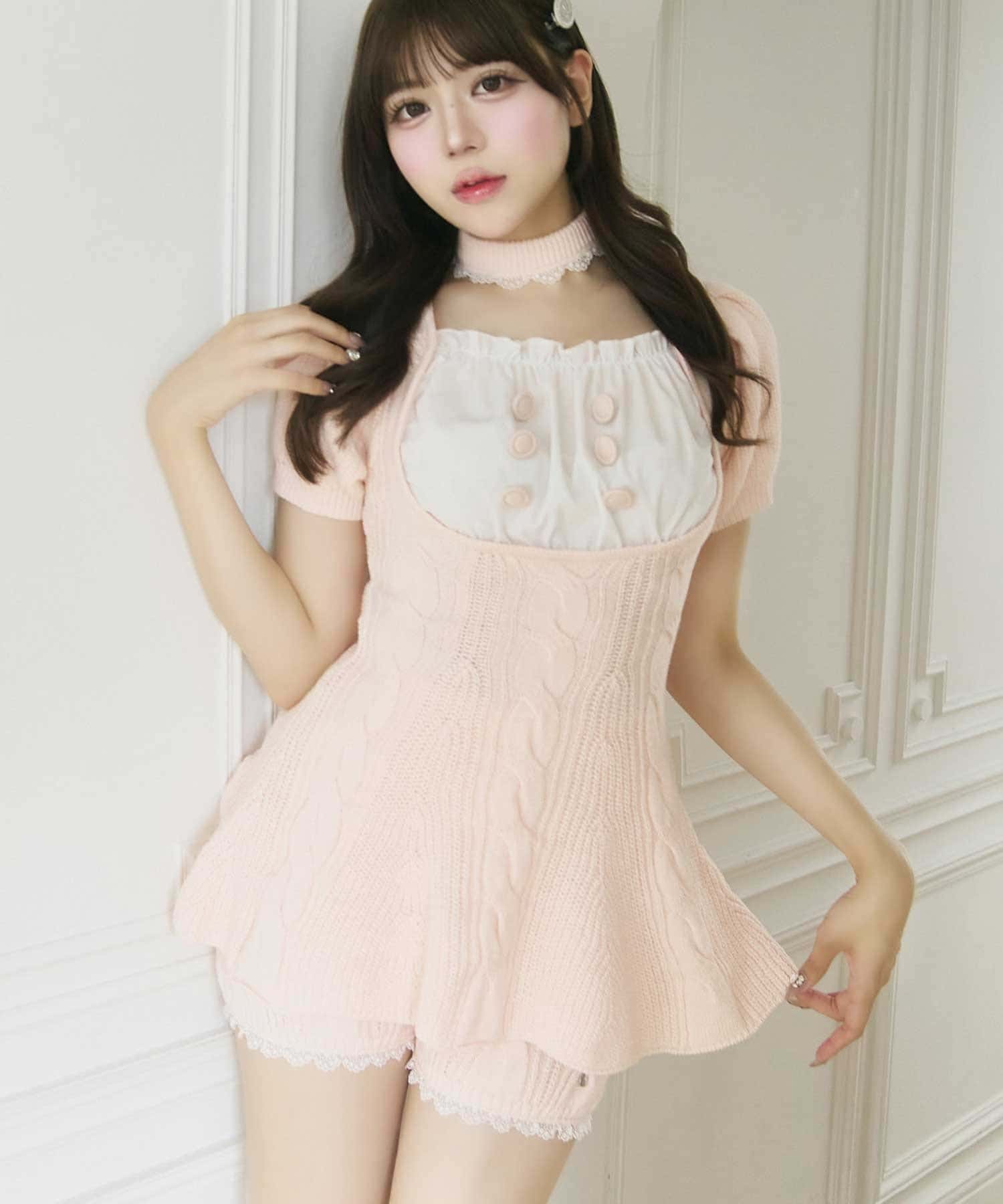 Belle Charme(ベルシャルム) Cable Kint Short Pants