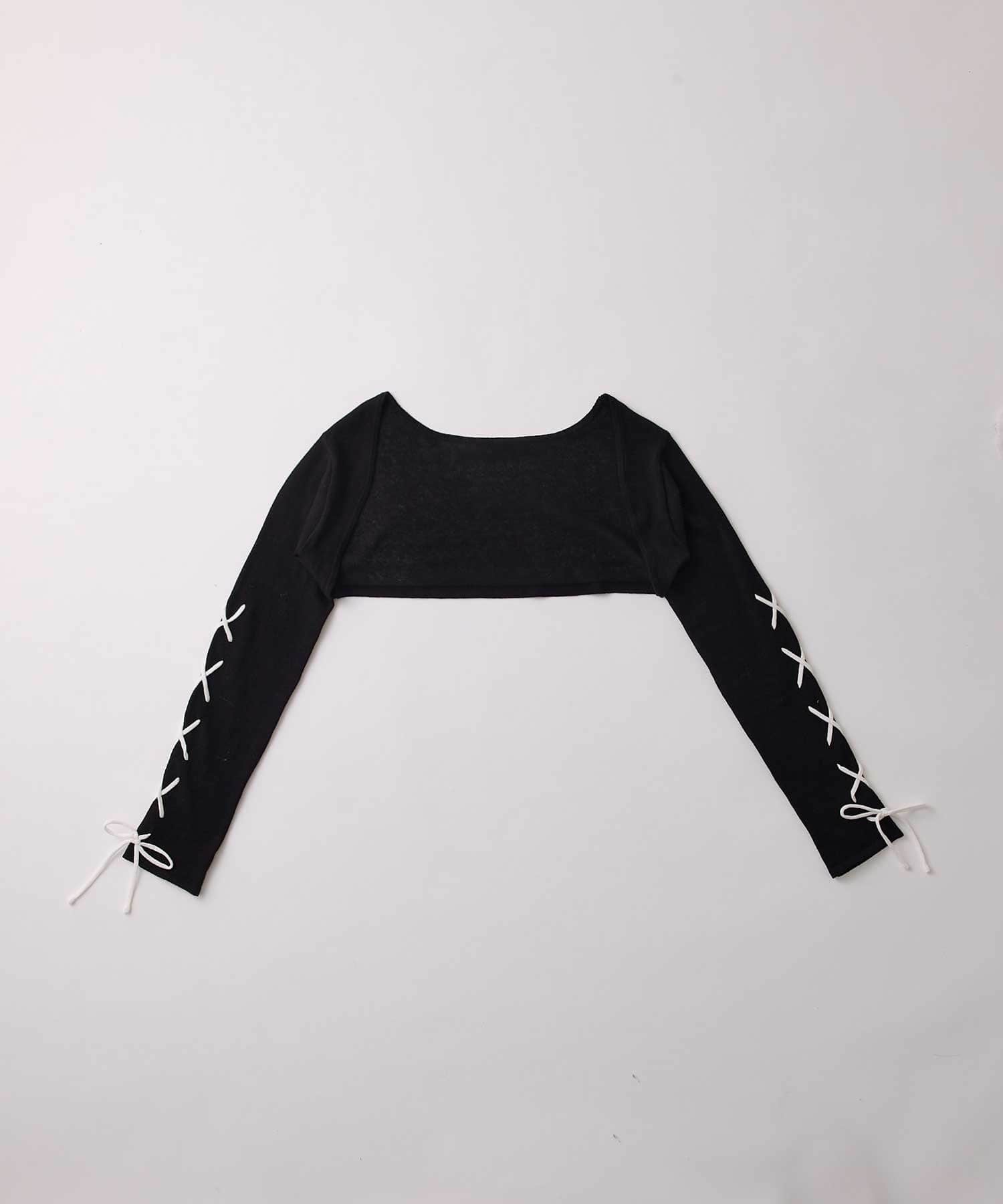 Belle Charme(ベルシャルム) Lace-up Knit Bolero