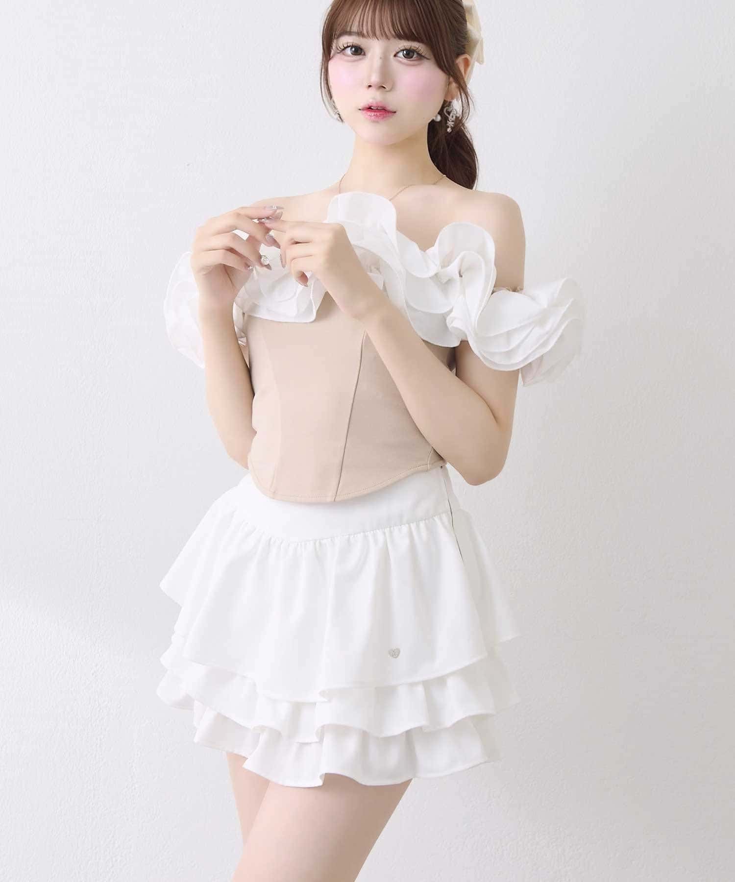 Belle Charme(ベルシャルム) Leyered Frill Skirt