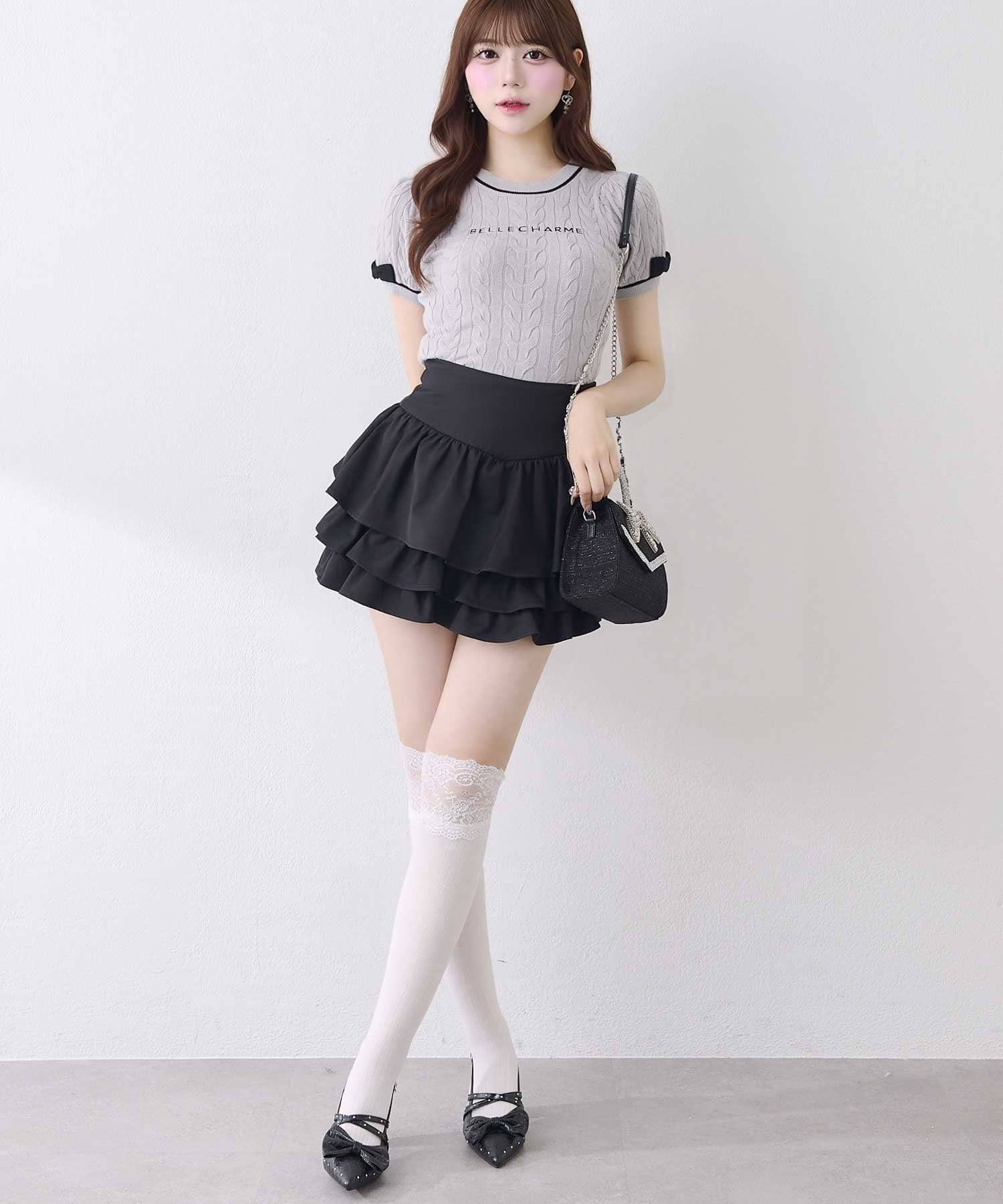 Belle Charme(ベルシャルム) Leyered Frill Skirt