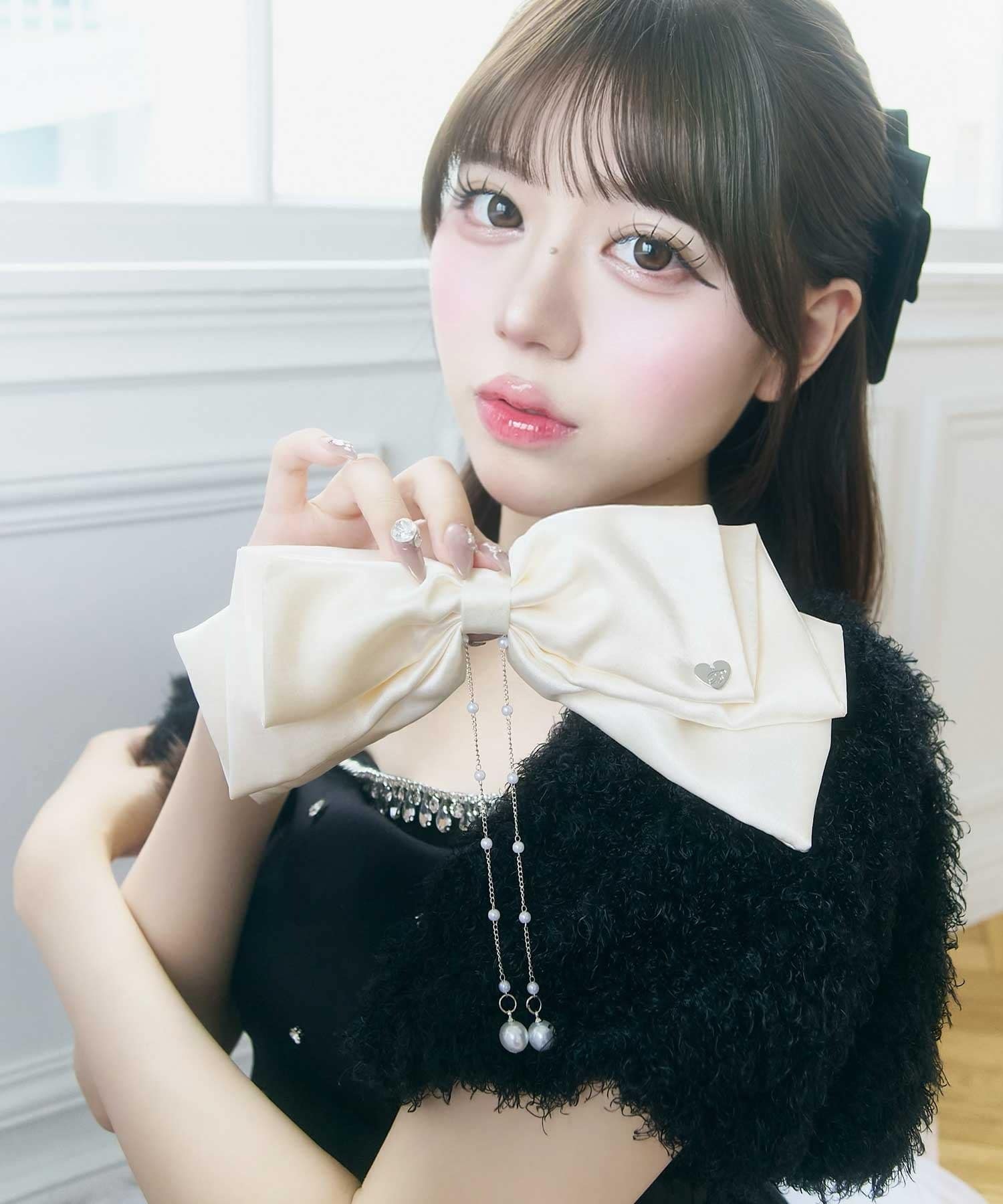 Belle Charme(ベルシャルム) Big Ribbon Pearl Barrete