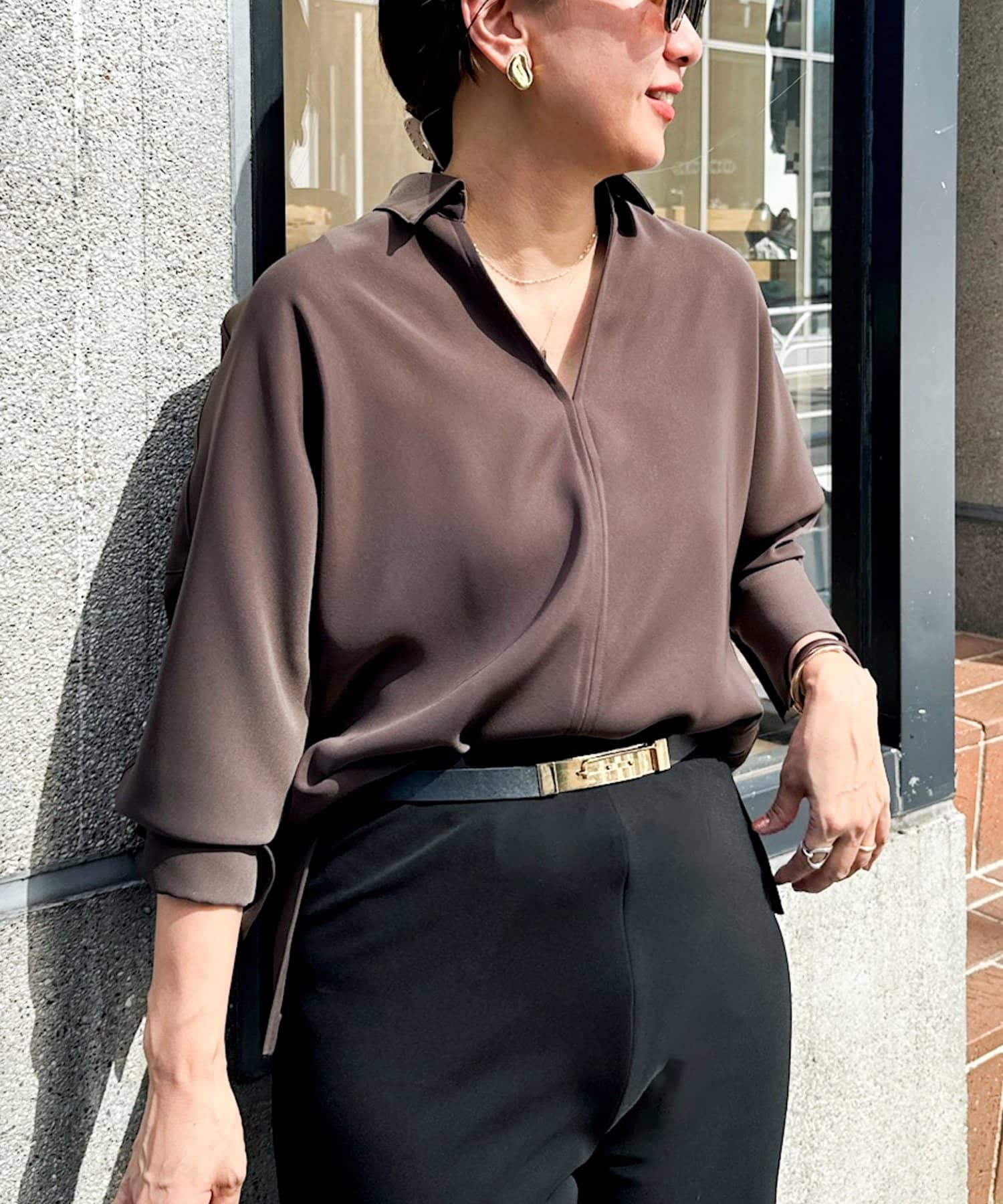 NOLLEY'S(ノーリーズ) 【一部WEB限定カラー】《セットアップ対応》ウォッシャブルツイルスキッパーシャツ