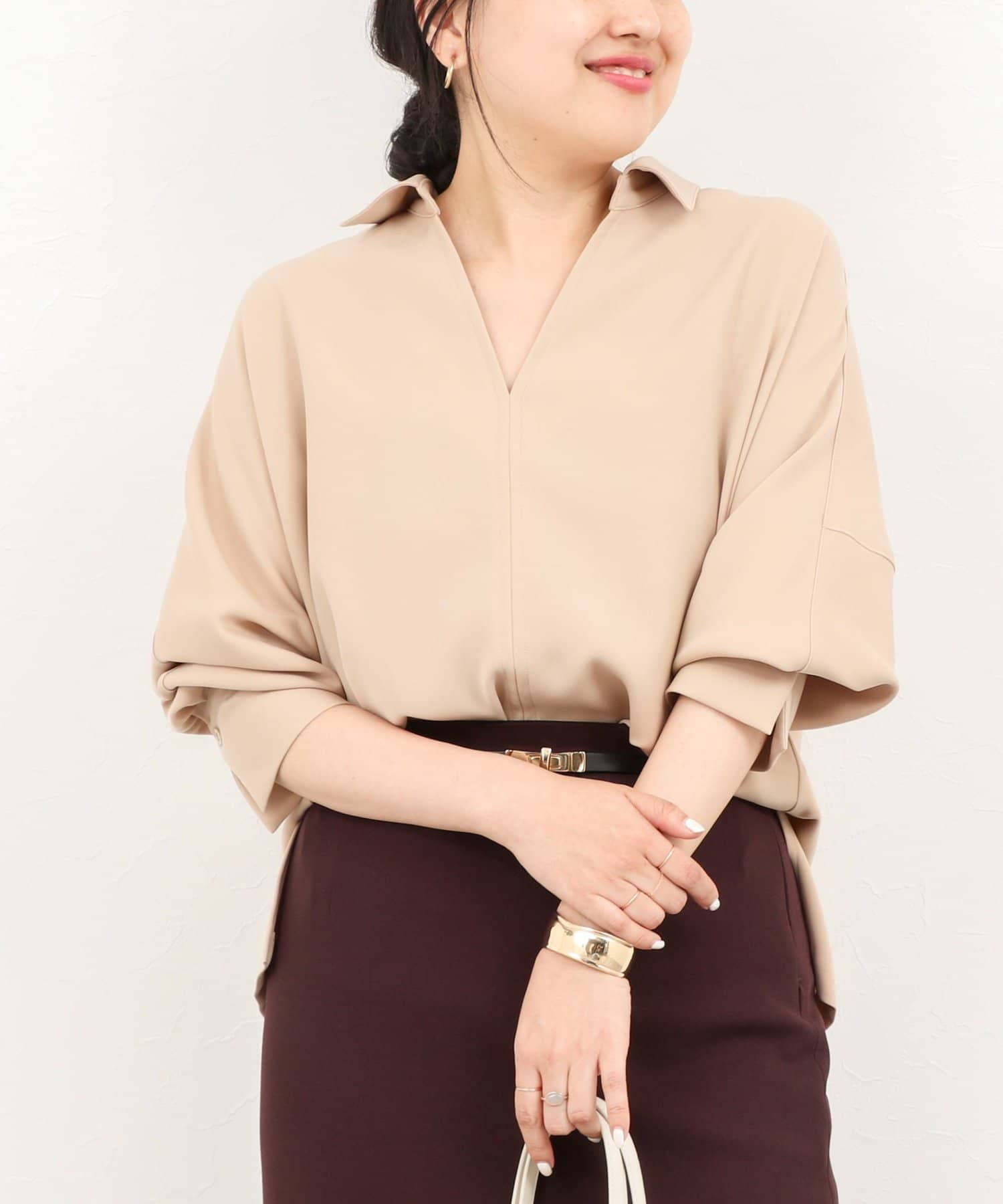 NOLLEY'S(ノーリーズ) 【一部WEB限定カラー】《セットアップ対応》ウォッシャブルツイルスキッパーシャツ