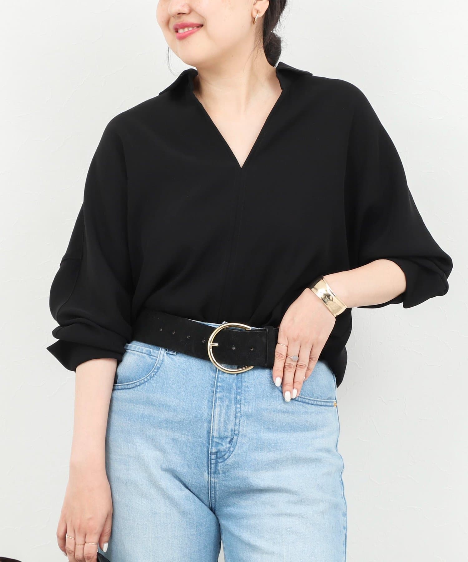 NOLLEY'S(ノーリーズ) 【一部WEB限定カラー】《セットアップ対応》ウォッシャブルツイルスキッパーシャツ