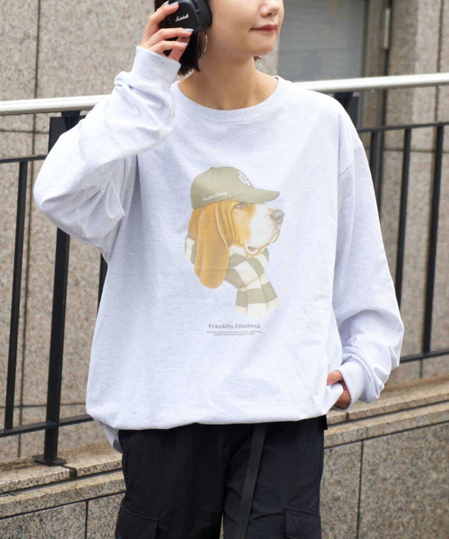 CIAOPANIC TYPY(チャオパニックティピー) 【Franklin Climbing】ヴィンテージDOGグラフィックロンTee