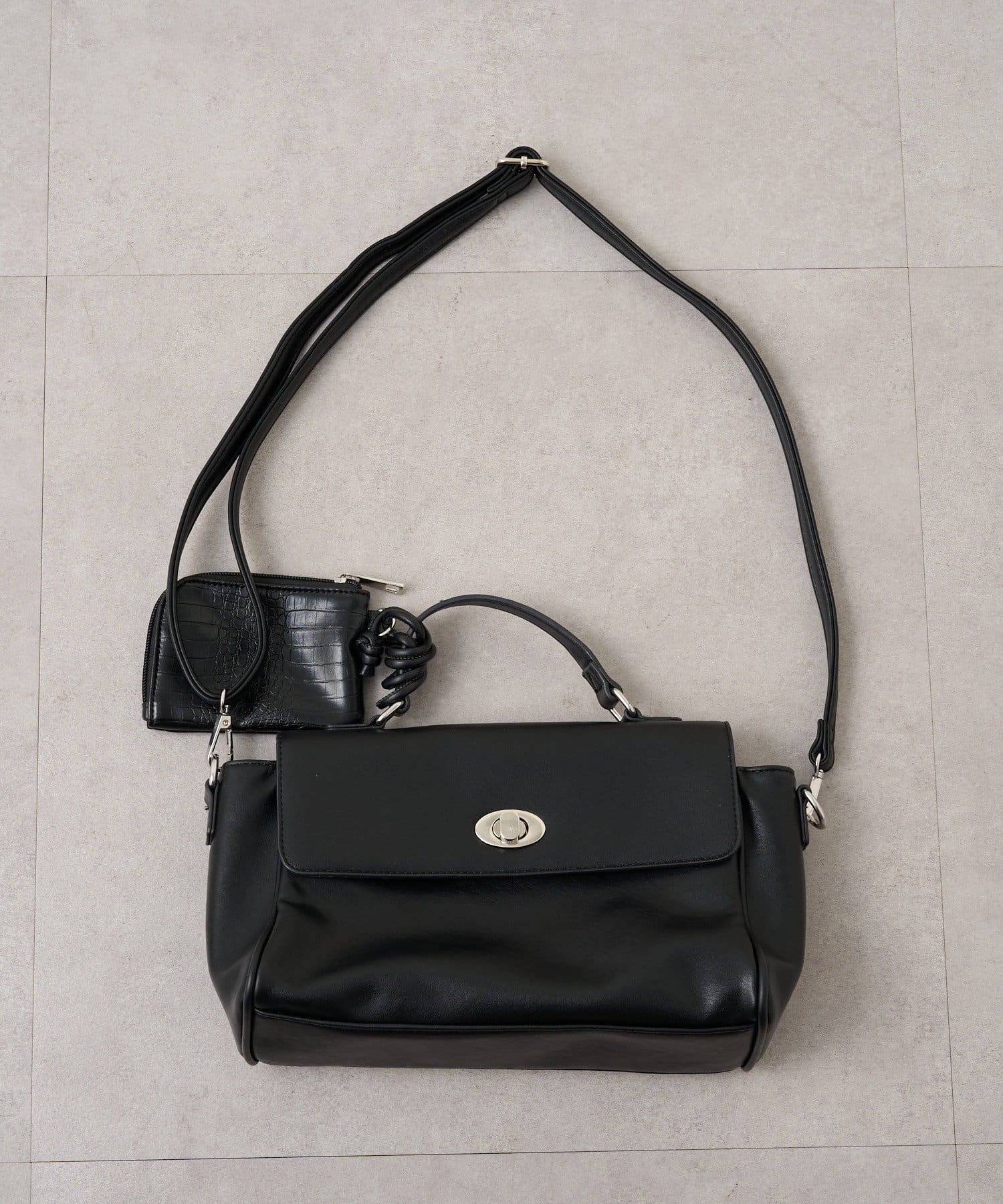 CIAOPANIC TYPY(チャオパニックティピー) 【WEB限定】クロコポーチ付きフラップデザインBAG