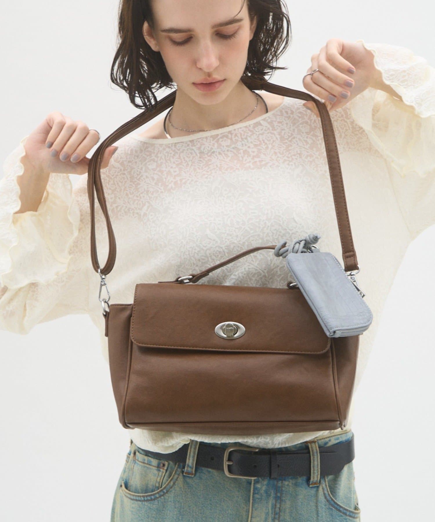 CIAOPANIC TYPY(チャオパニックティピー) 【WEB限定】クロコポーチ付きフラップデザインBAG