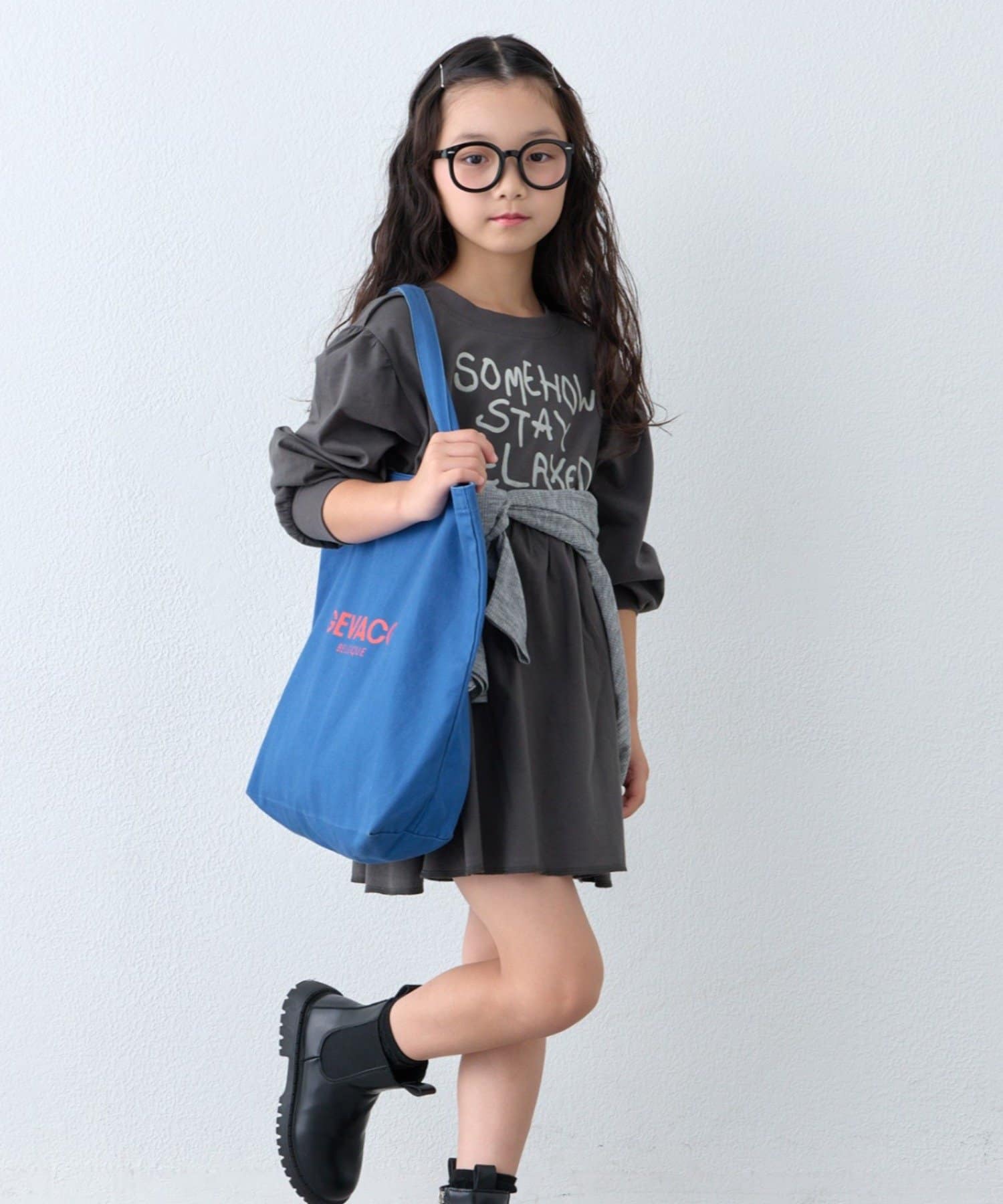 CIAOPANIC TYPY(チャオパニックティピー) 【KIDS/ZOZO限定カラーあり】らくがき風フロッキーロゴミニワンピチュニック
