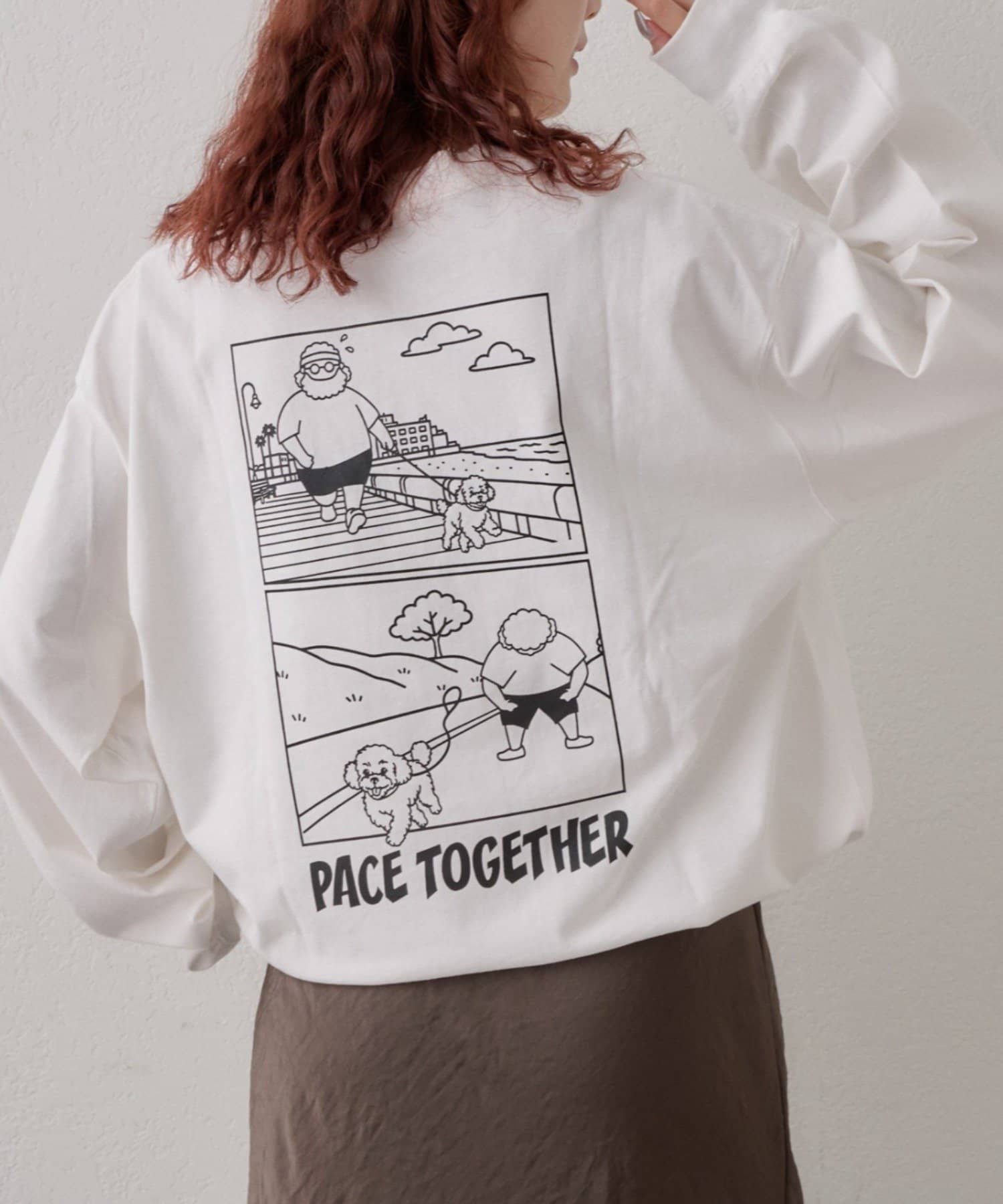 DOG＆OJISAN】ワンポイント刺繍ロンTEE | CIAOPANIC TYPY(チャオ