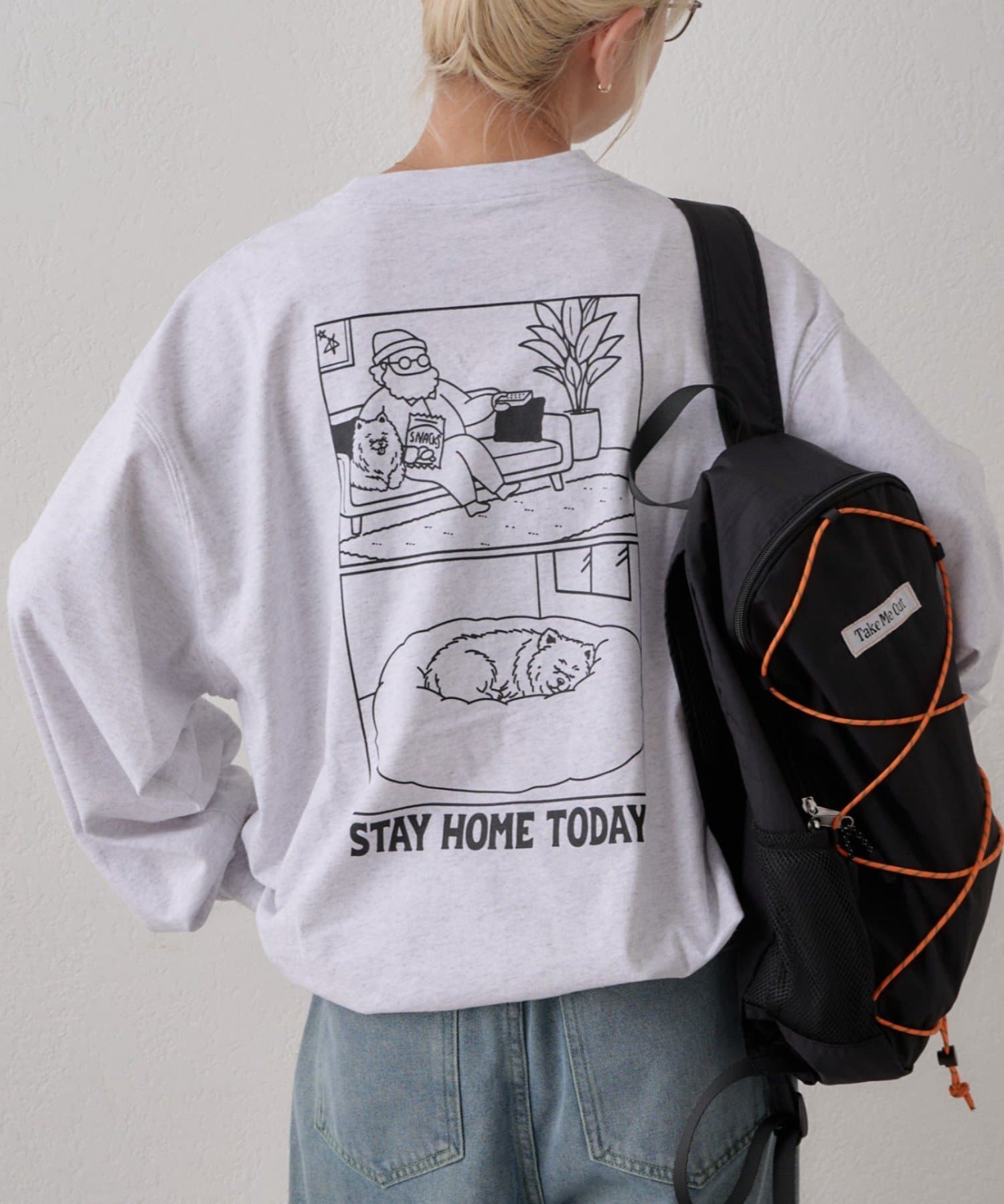 CIAOPANIC TYPY(チャオパニックティピー) 【DOG＆OJISAN】ワンポイント刺繍ロンTEE