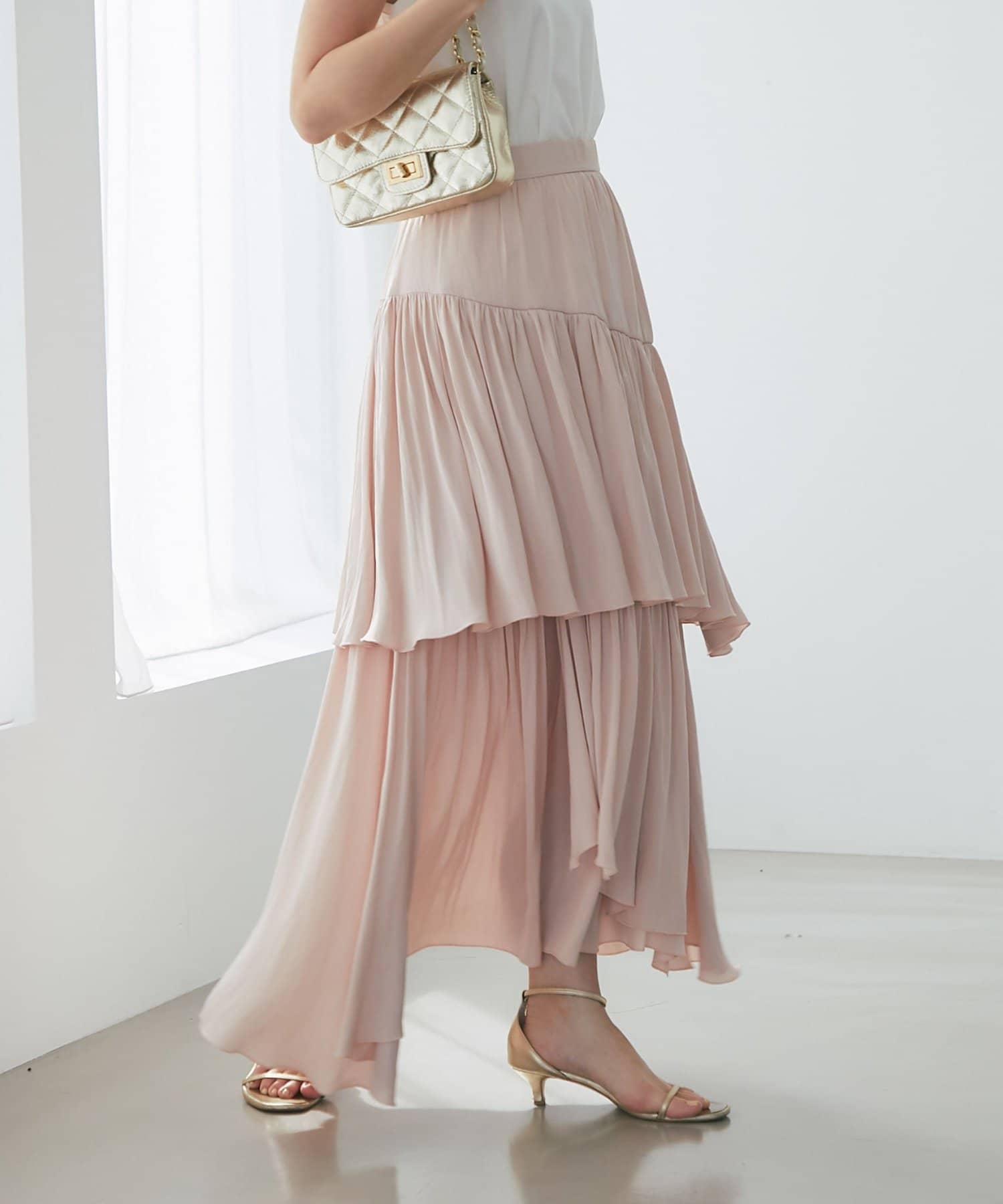 OUTLET(アウトレット) 【La boutique BonBon】イレヘムティアードスカート