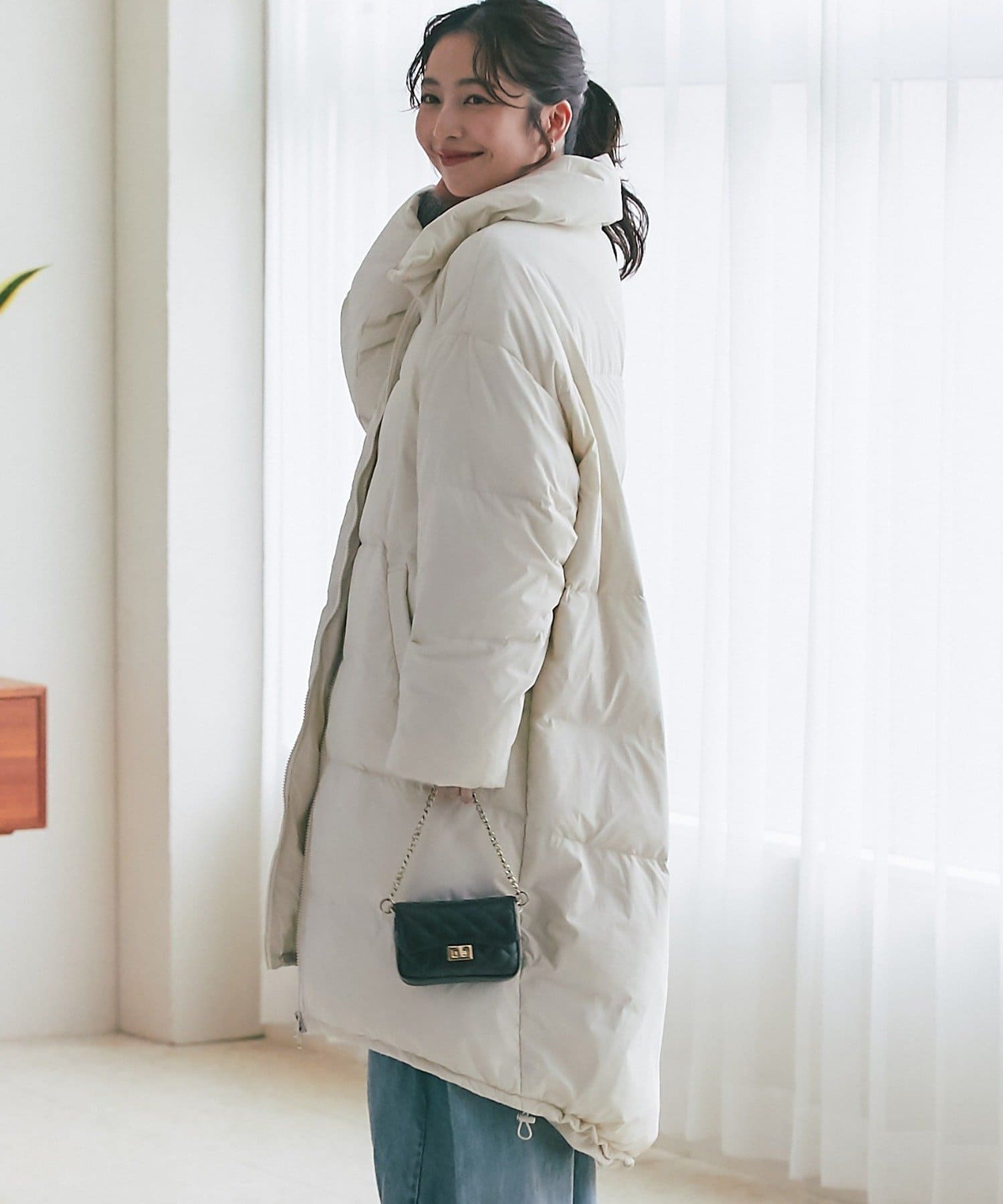 La boutique BonBon】タフタロングダウンコート | OUTLET(アウトレット 
