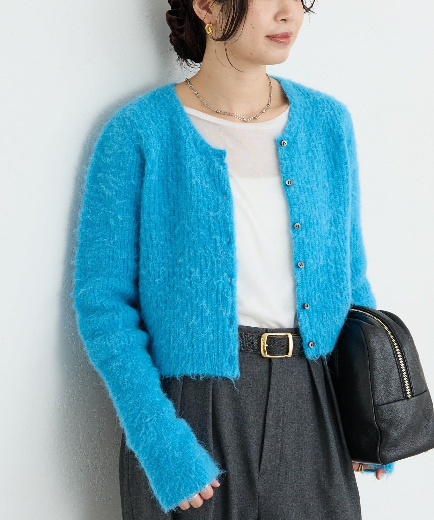 OUTLET(アウトレット) 【RIVE DROITE】ヘアリーショートカーディガン