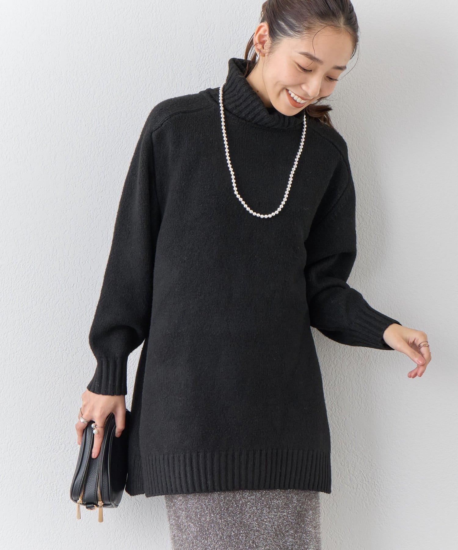un dix cors】ラムライクタートルニットチュニック | OUTLET