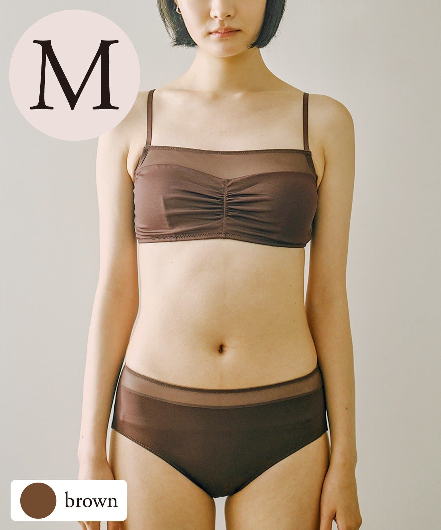 3COINS(スリーコインズ) シアーブラショーツセット：Mサイズ