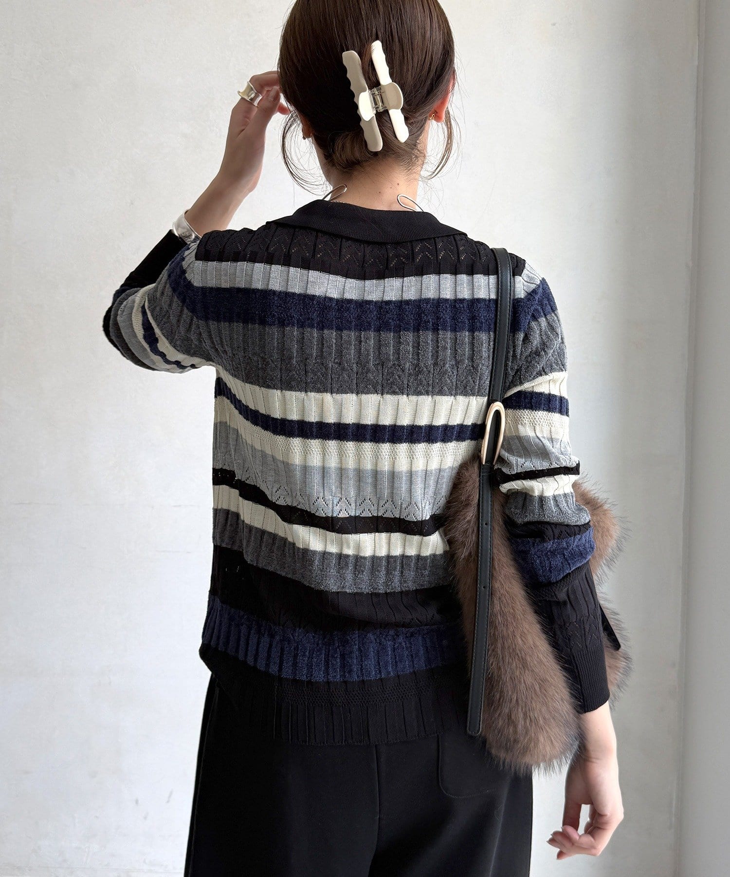 DOUDOU(ドゥドゥ) 【WEB限定】マルチボーダニット