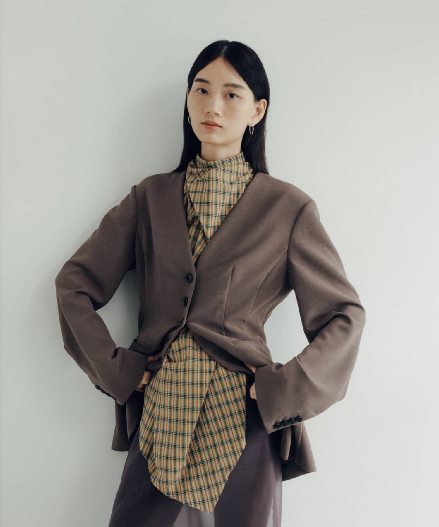 Pasterip(パセリ) Curved waist easy jacket