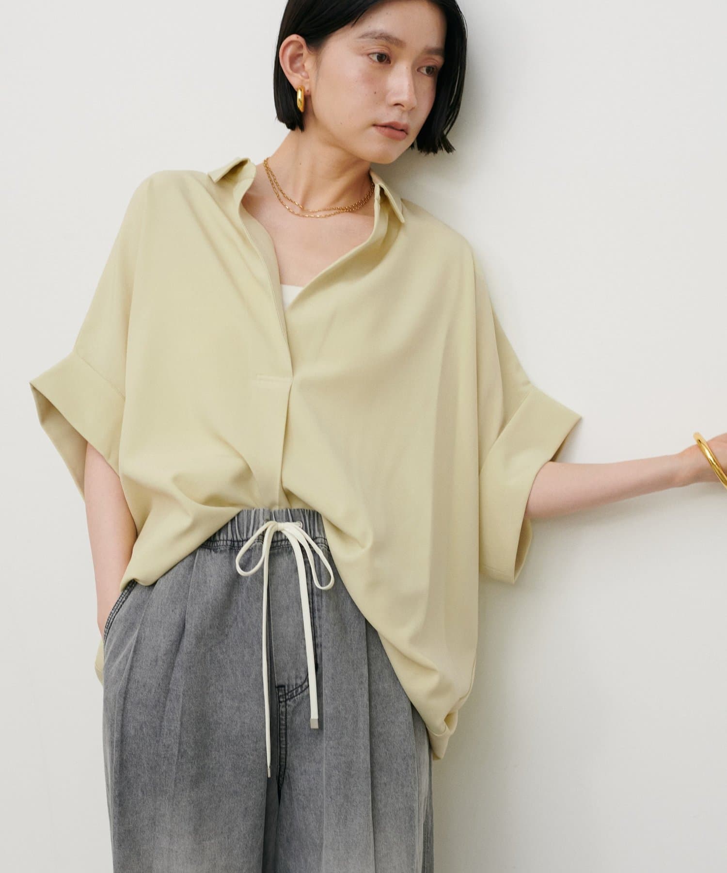 LARUTA(ラルータ) サラリタッチドルマンスキッパーシャツ