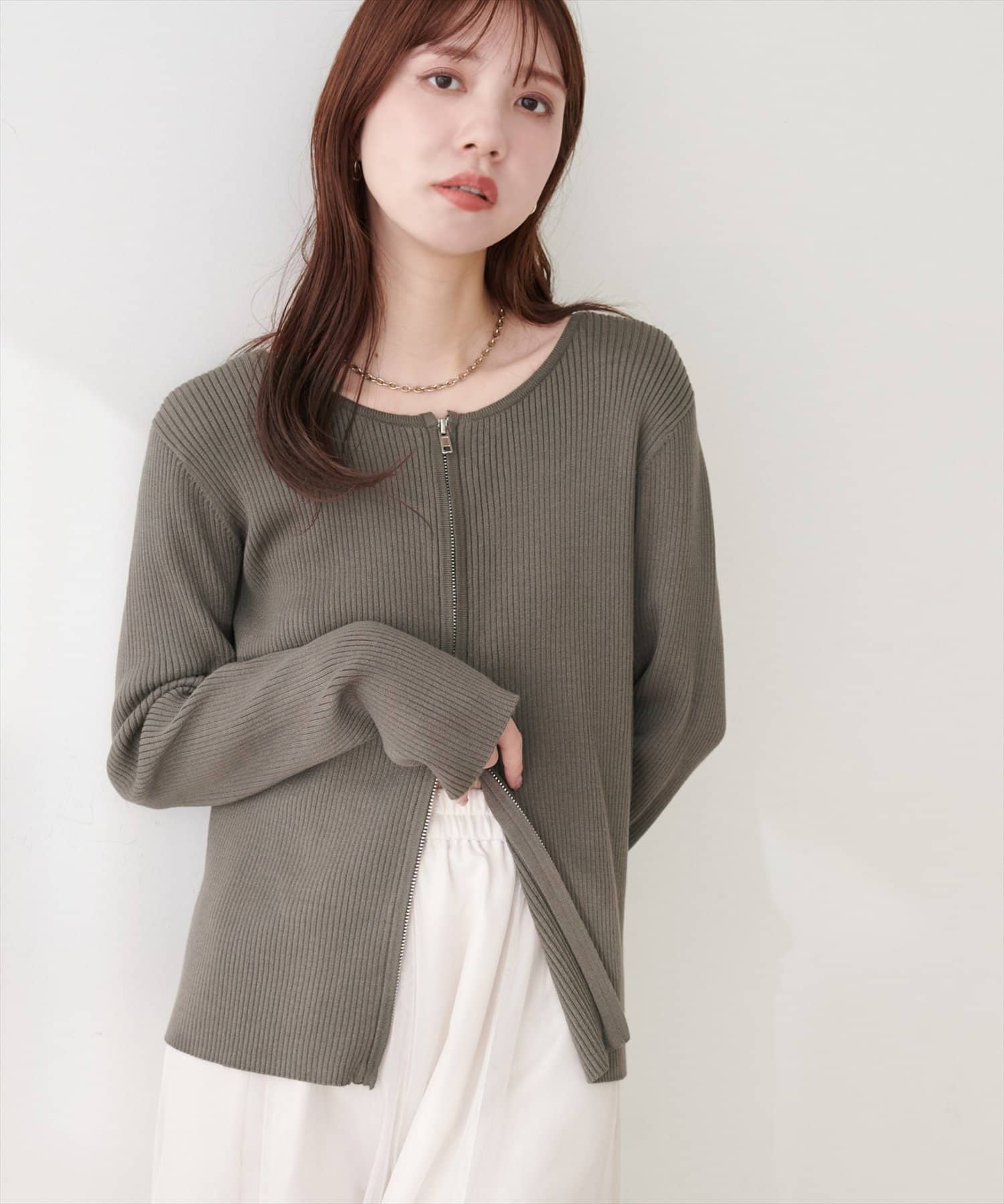 natural couture(ナチュラルクチュール) Wジップカーディガン
