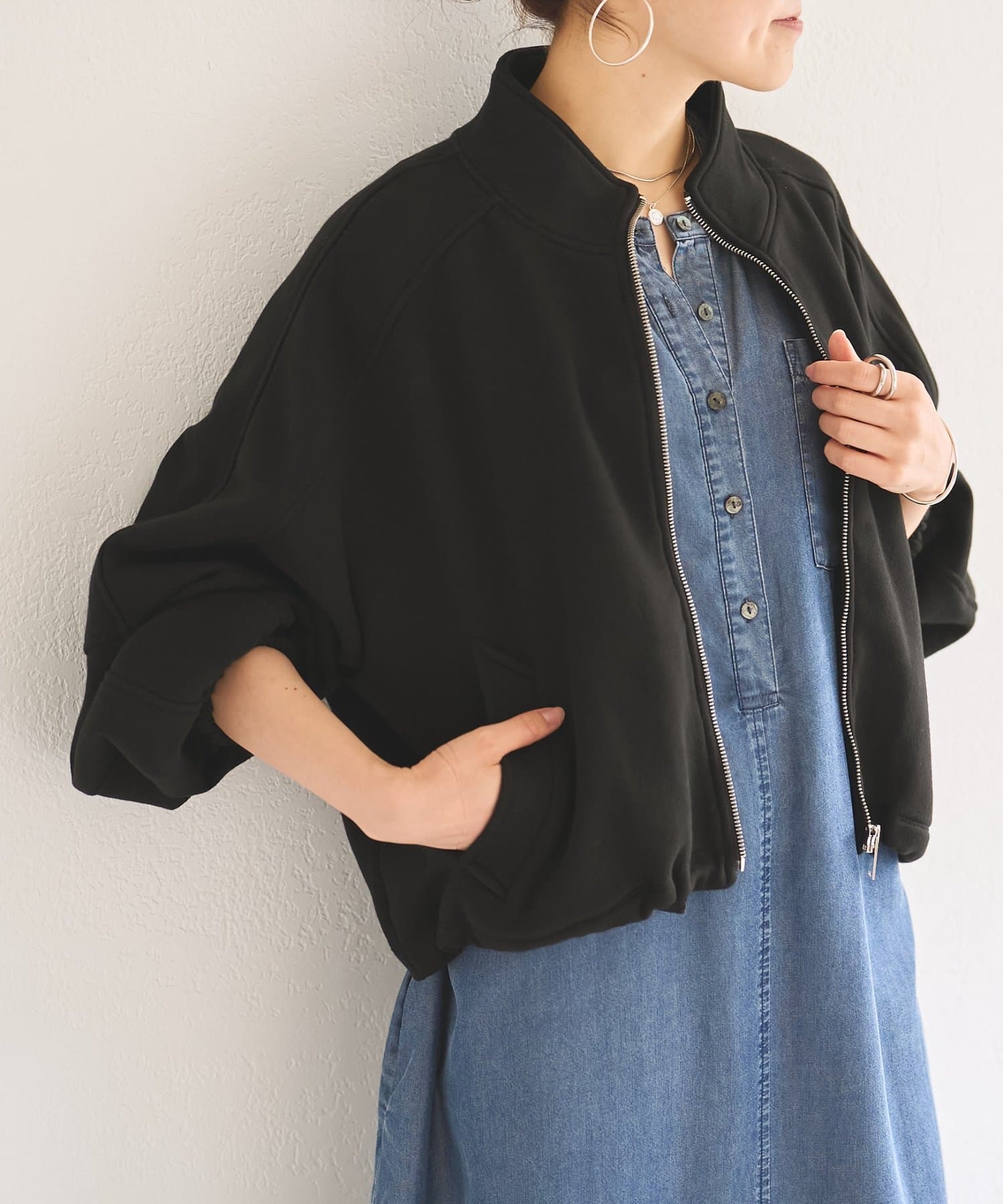 BEARDSLEY(ビアズリー) 《10/11(日)12:00予約開始予定》ハイネックフレンチテリージップアップ