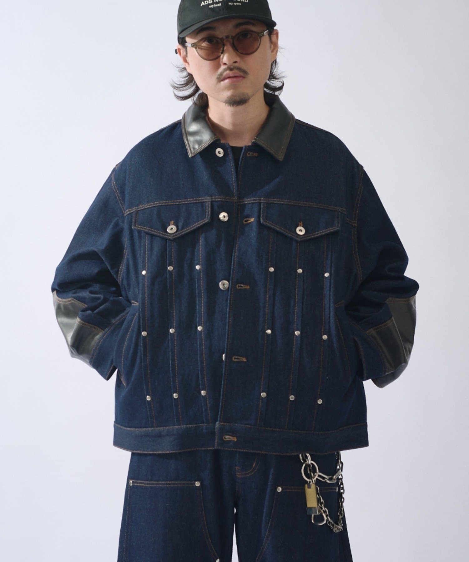 Lui's(ルイス) SURJENT レザーコンビデニムジャケット