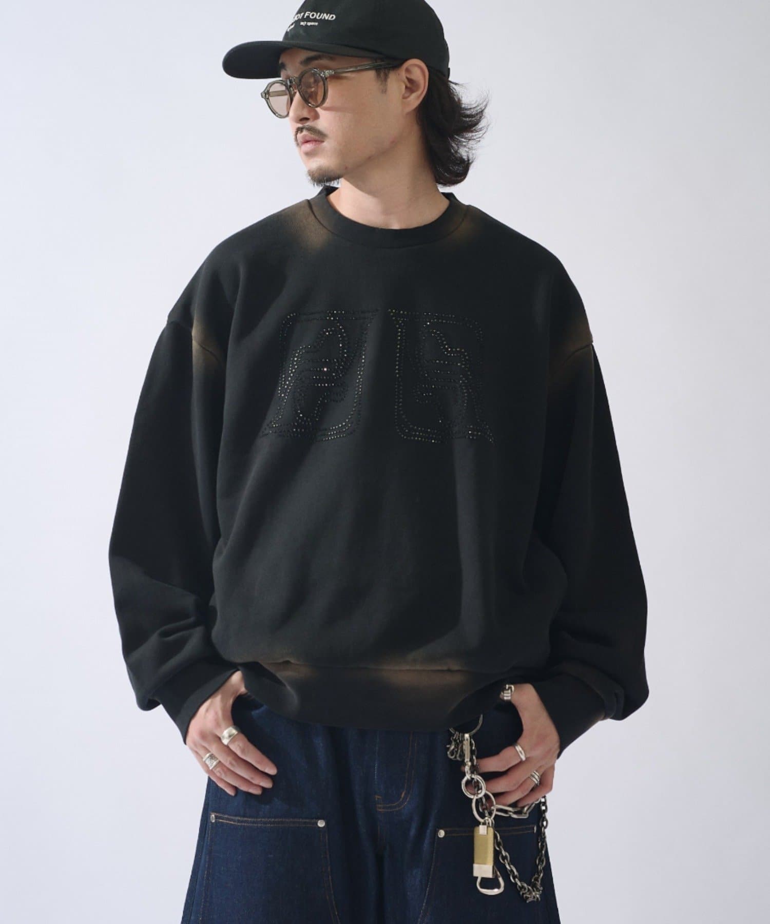Lui's(ルイス) SURJENT ラインストーンフェードスウェット