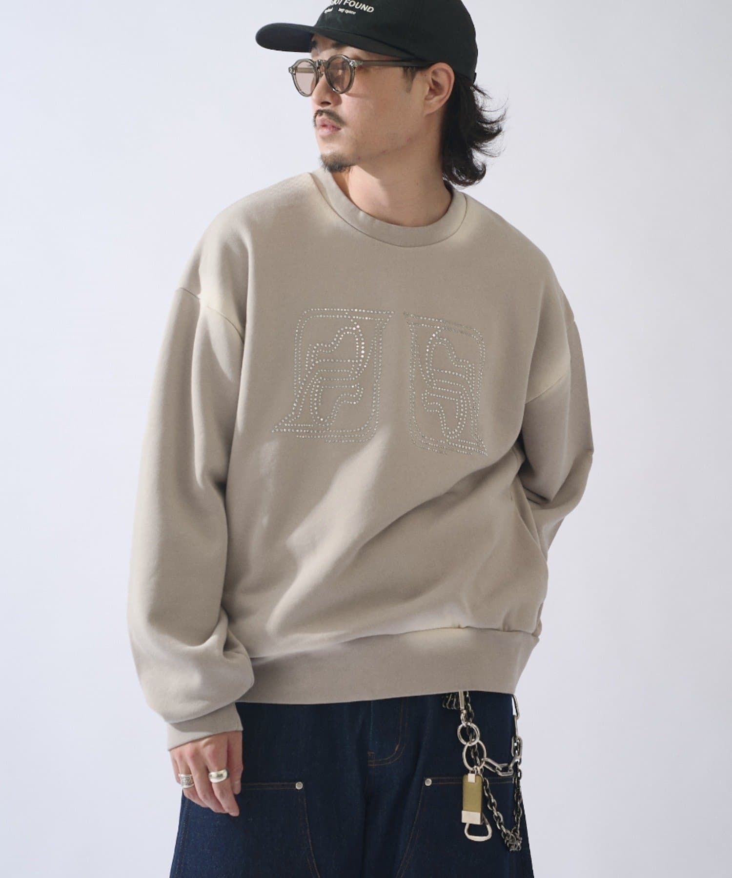 Lui's(ルイス) SURJENT ラインストーンフェードスウェット