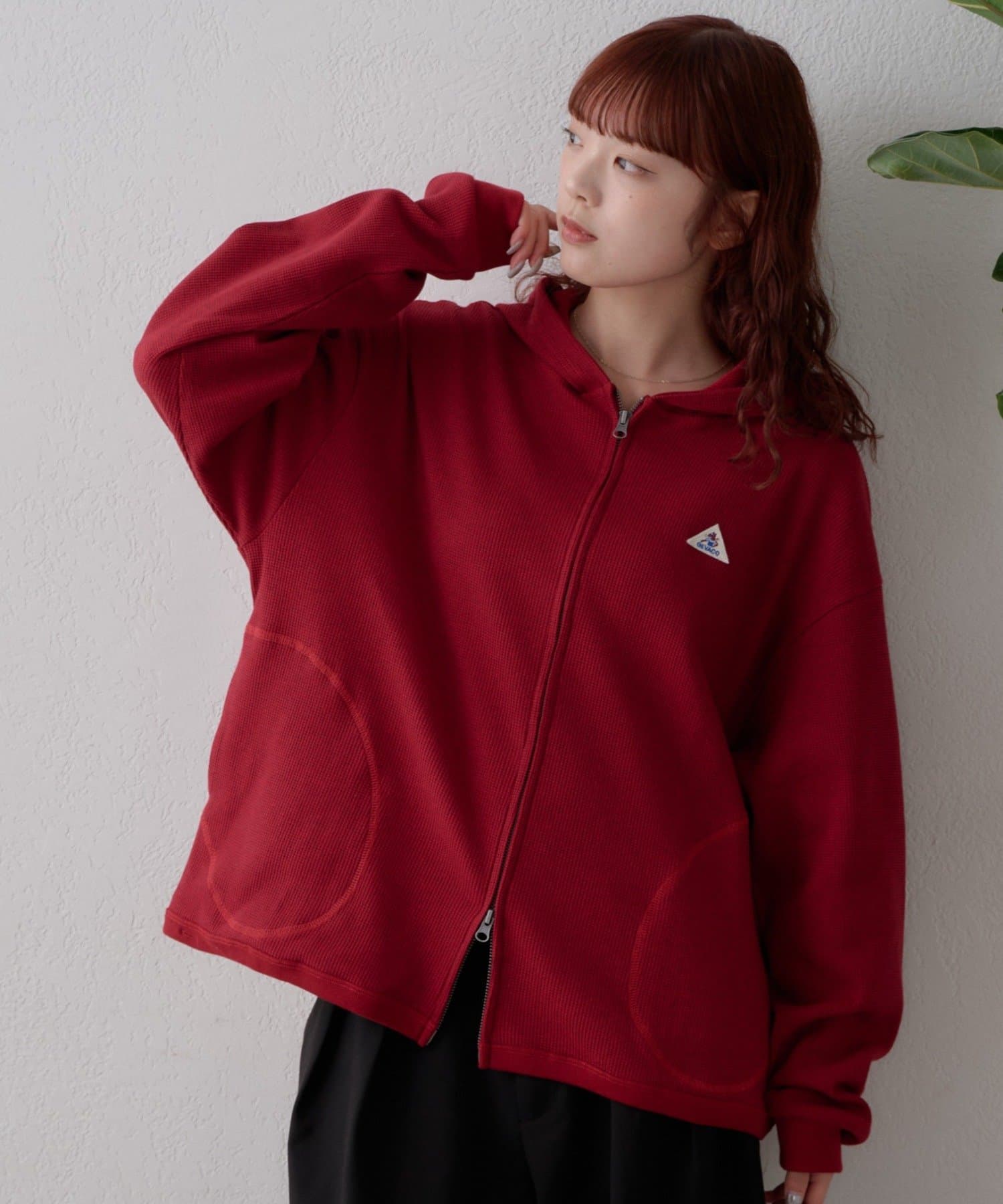 CIAOPANIC TYPY(チャオパニックティピー) 【GEVACO】ワッフル杢ジップパーカー