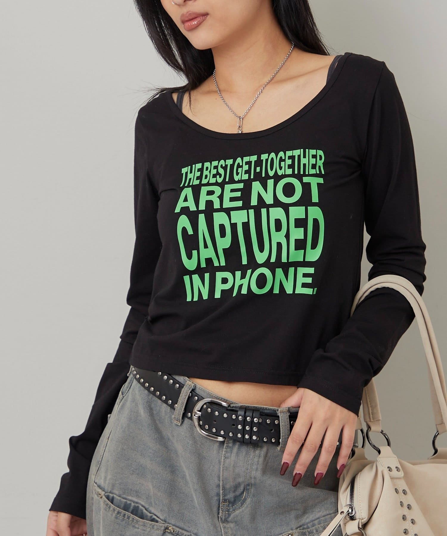 OUTLET(アウトレット) 【WHO'S WHO gallery】メッセージトップス