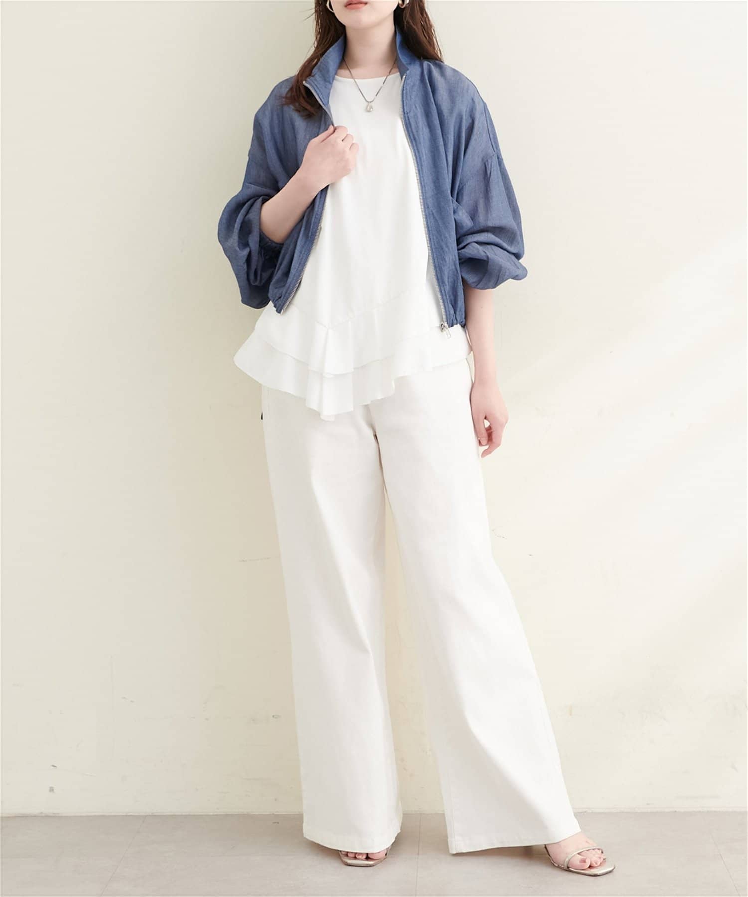 natural couture(ナチュラルクチュール) スタンドショートブルゾン