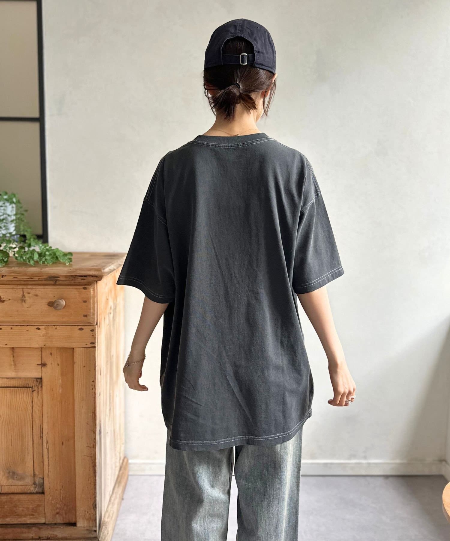 LOCUST(ローカスト) 【オーバーサイズ・コットン素材】イーグルプリントTシャツ