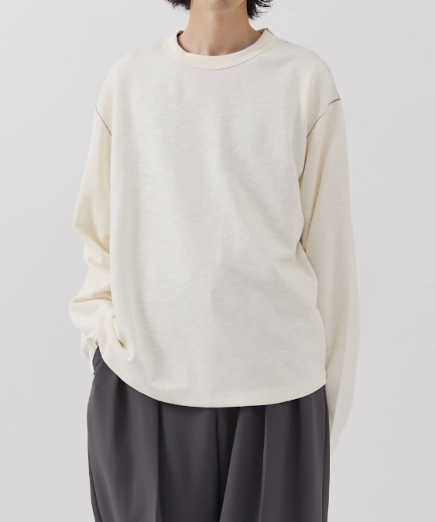 Lui's(ルイス) スラブクルーネックロンT
