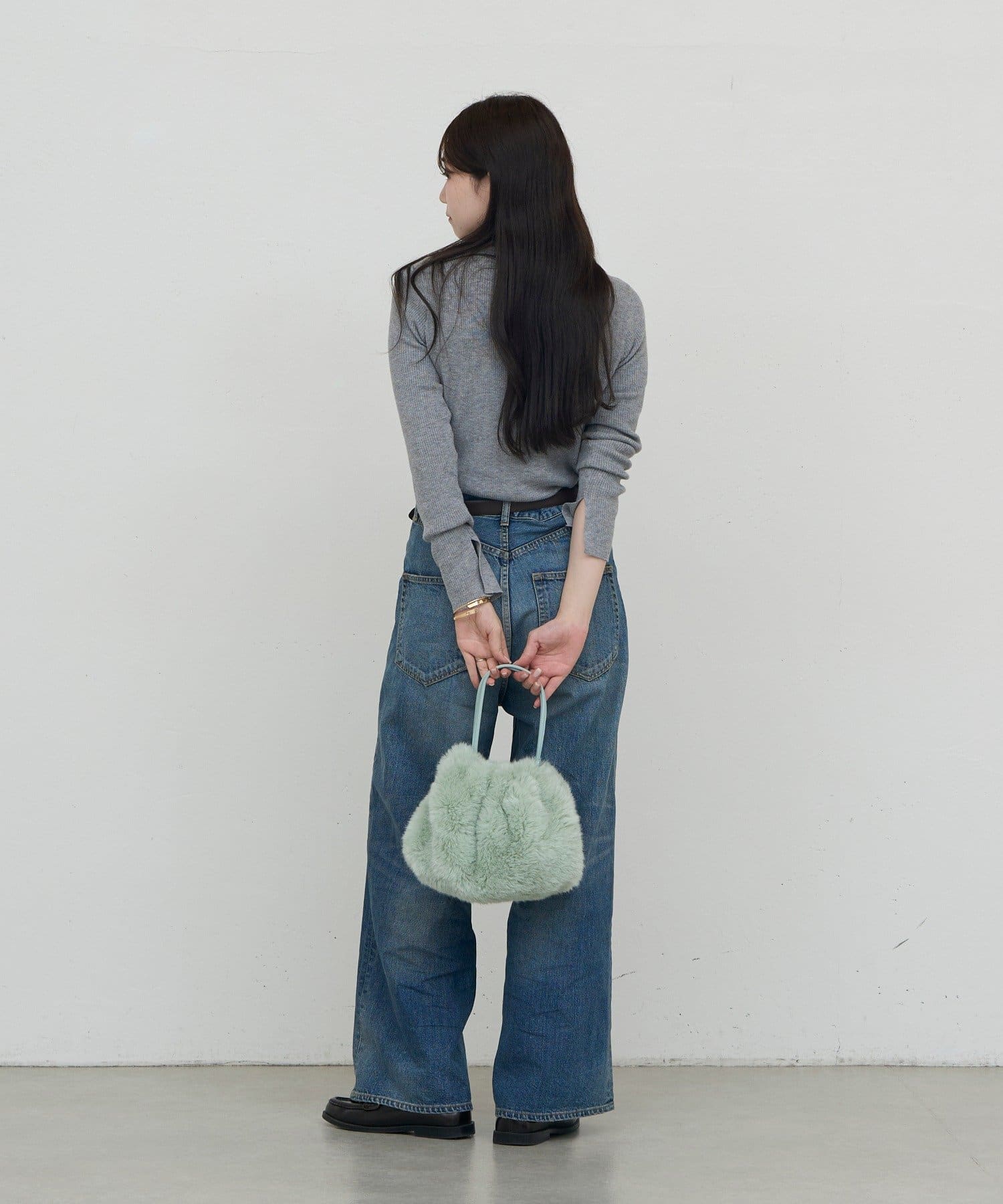 russet(ラシット) エコファー巾着ショルダーバッグ